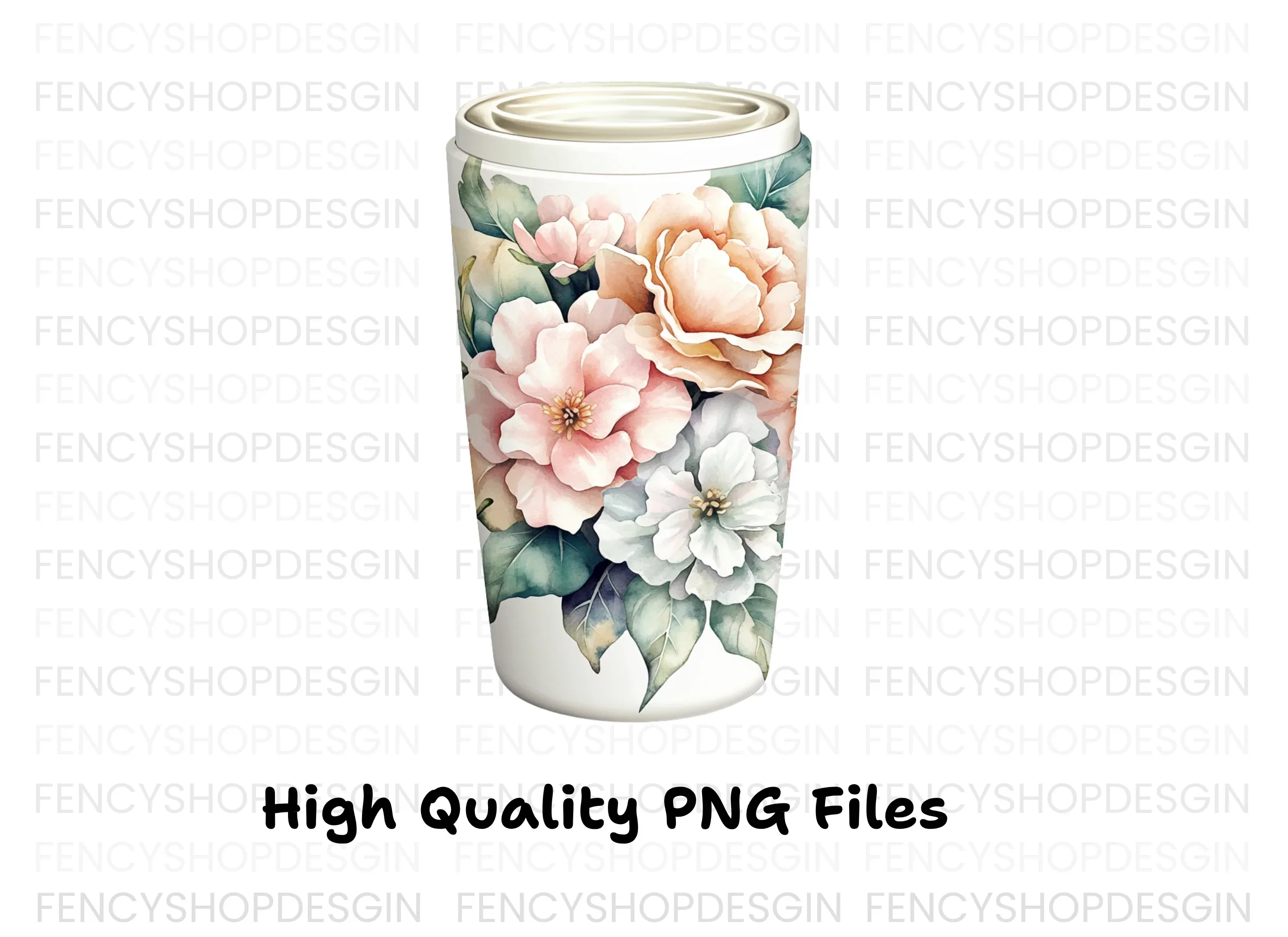 Floral Tumbler Clipart Bundle - Image 3