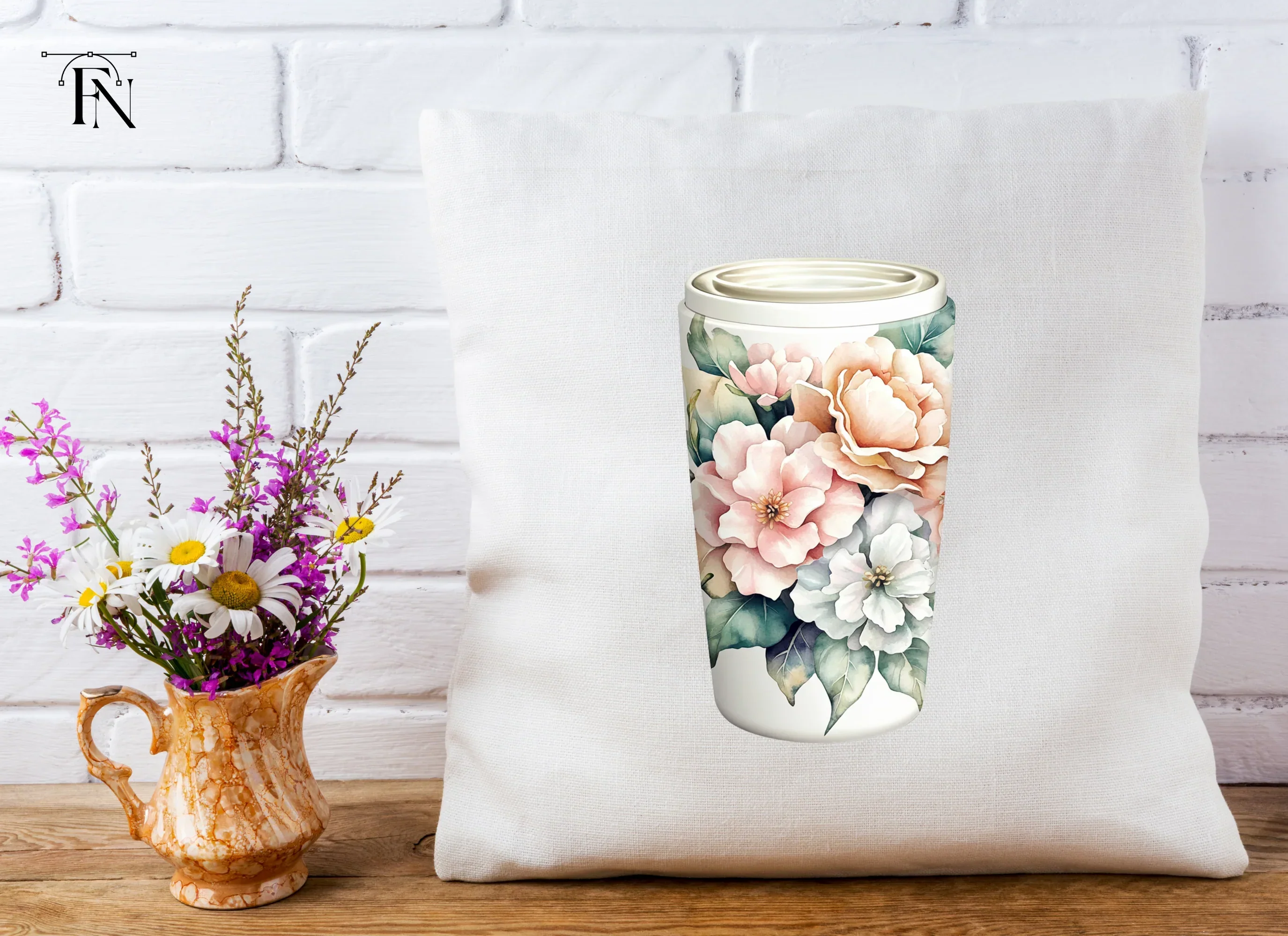 Floral Tumbler Clipart Bundle - Image 5