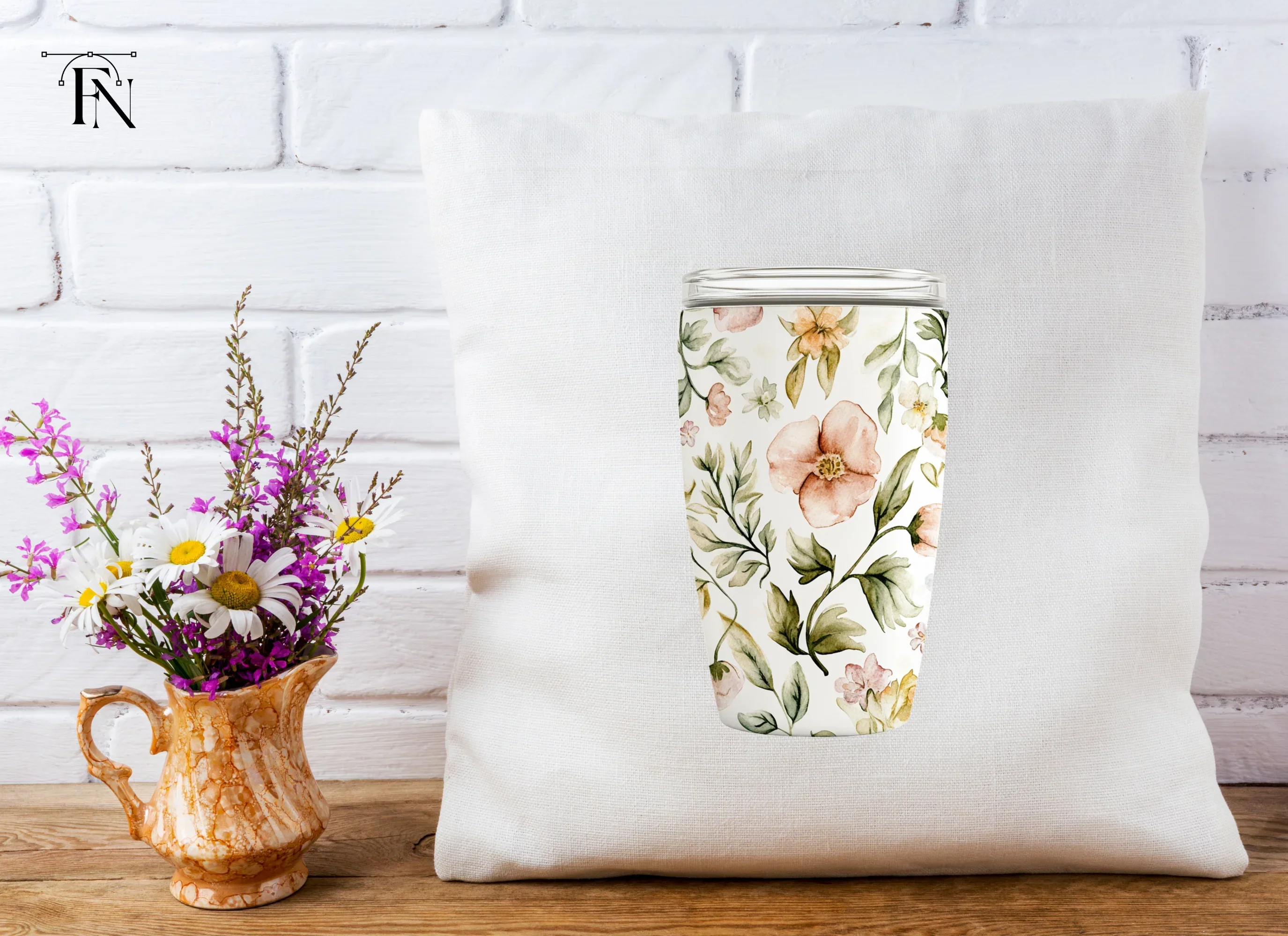 Floral Tumbler Clipart Bundle - Image 4