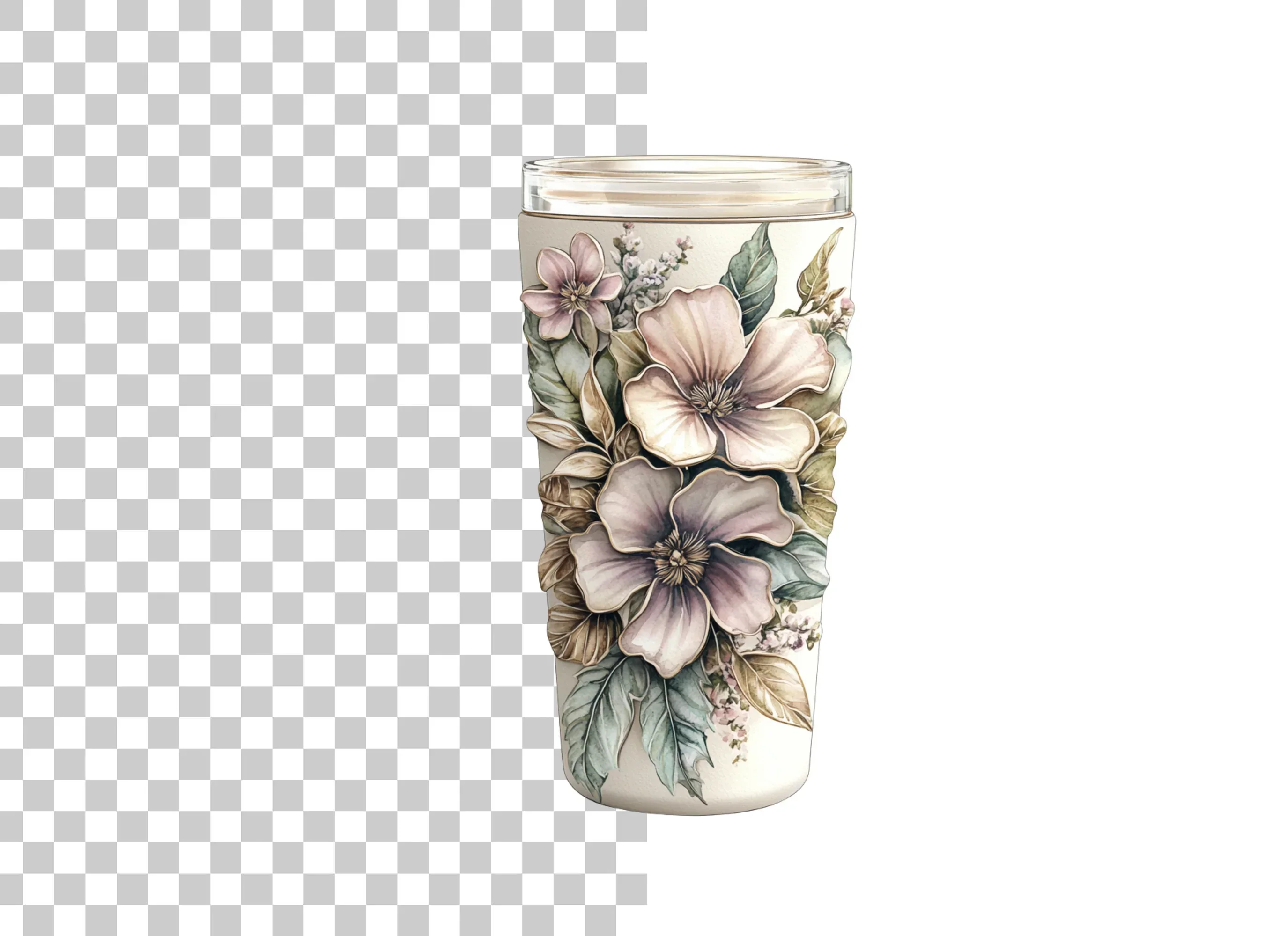 Floral Tumbler Clipart Bundle - Image 6