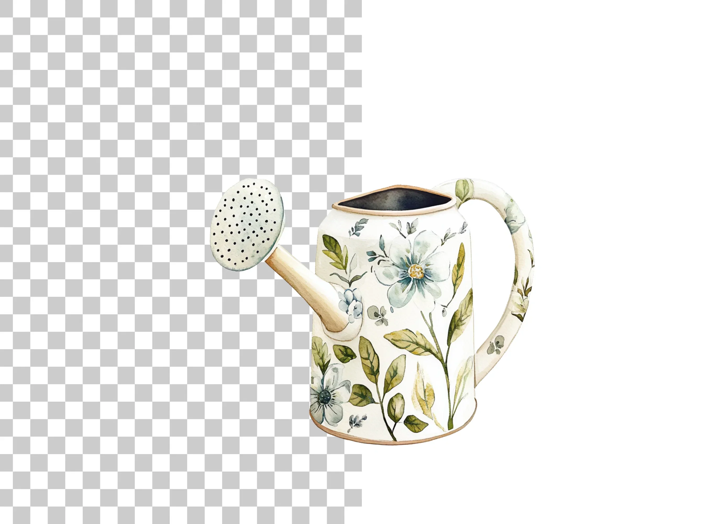 Floral Watering Can Clipart Bundle - Image 2