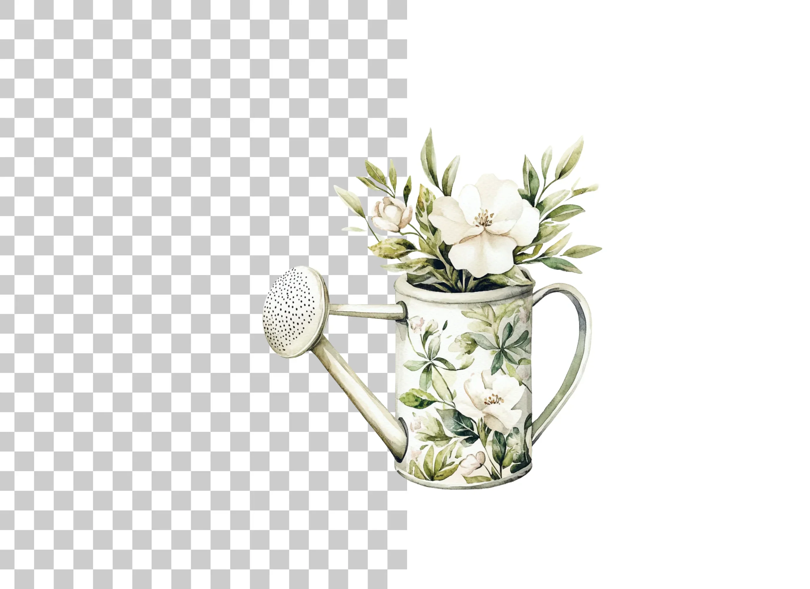 Floral Watering Can Clipart Bundle - Image 2