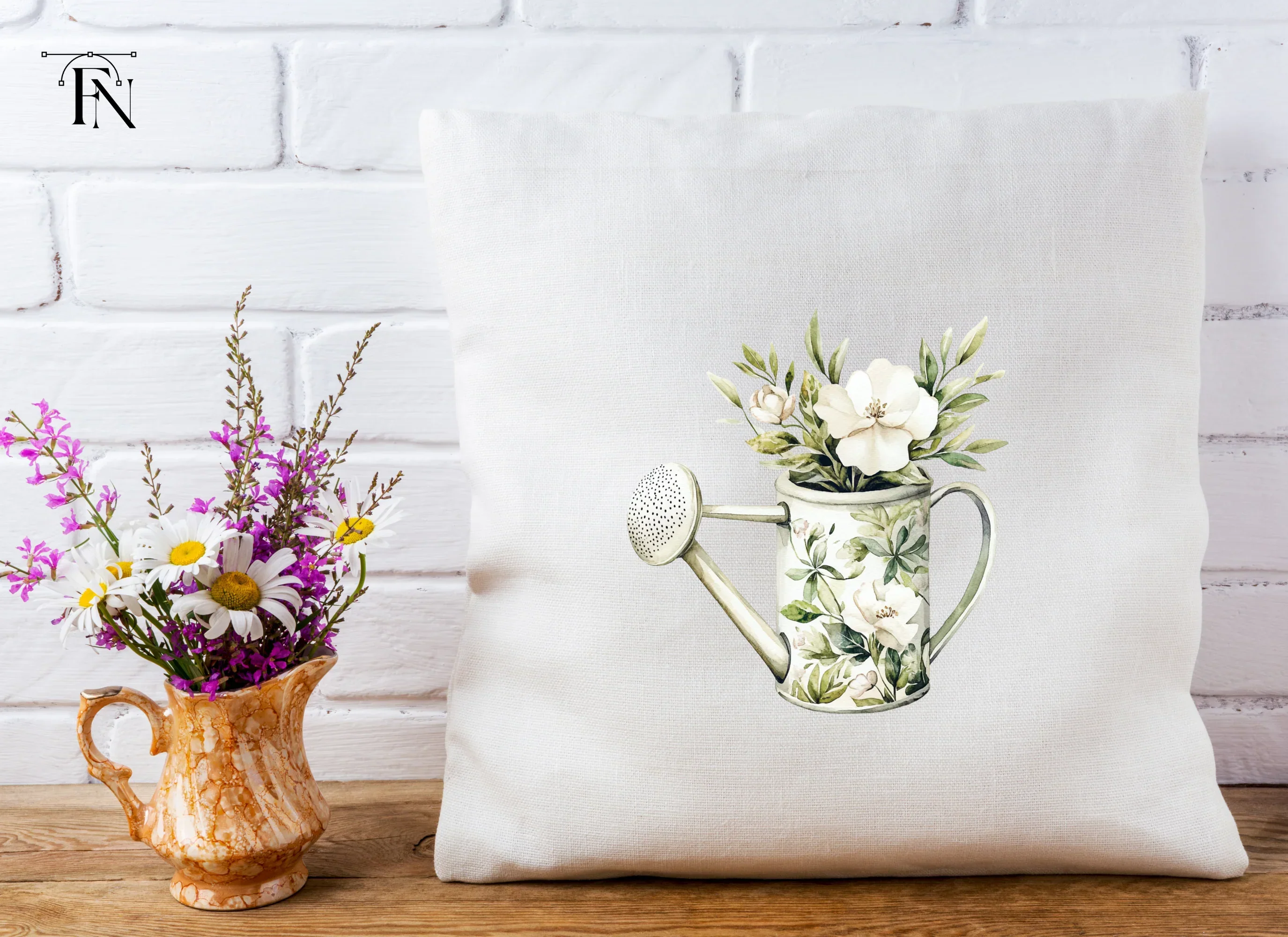 Floral Watering Can Clipart Bundle - Image 5