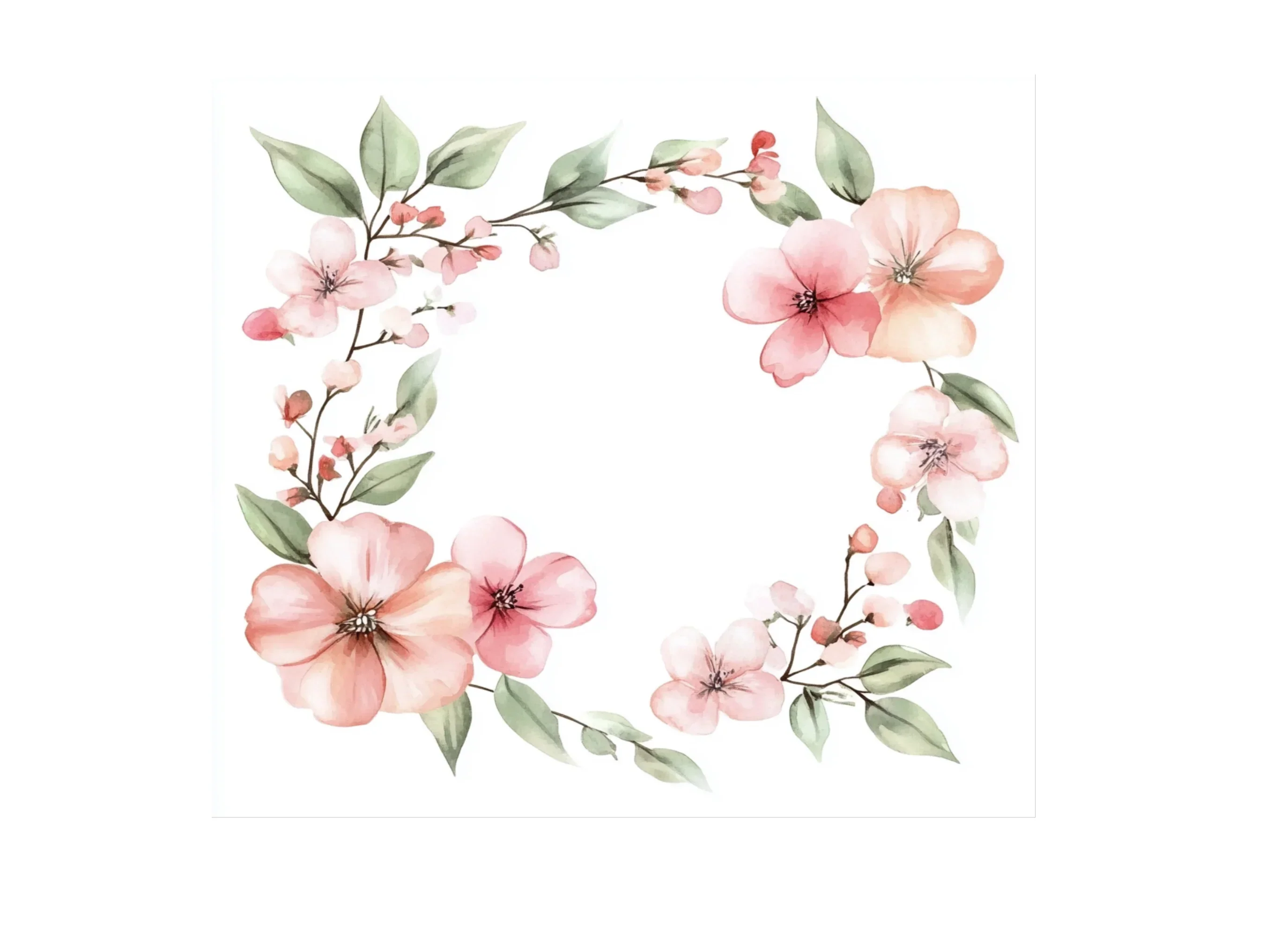 Floral Wreaths Corners Clipart Bundle - Image 2