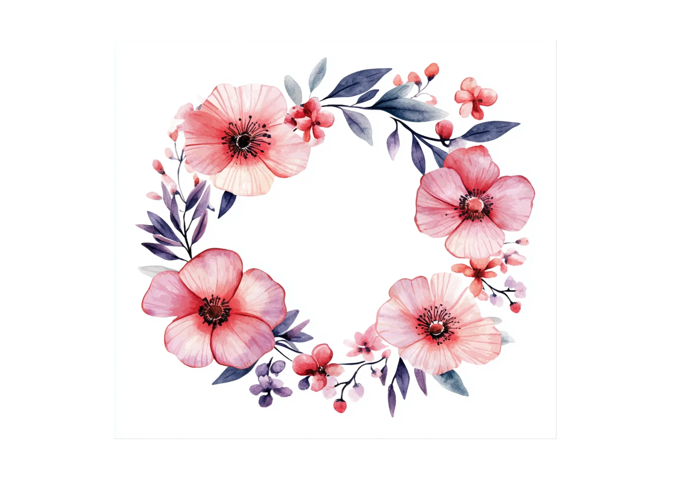 Floral Wreaths Corners Clipart Bundle - Image 3