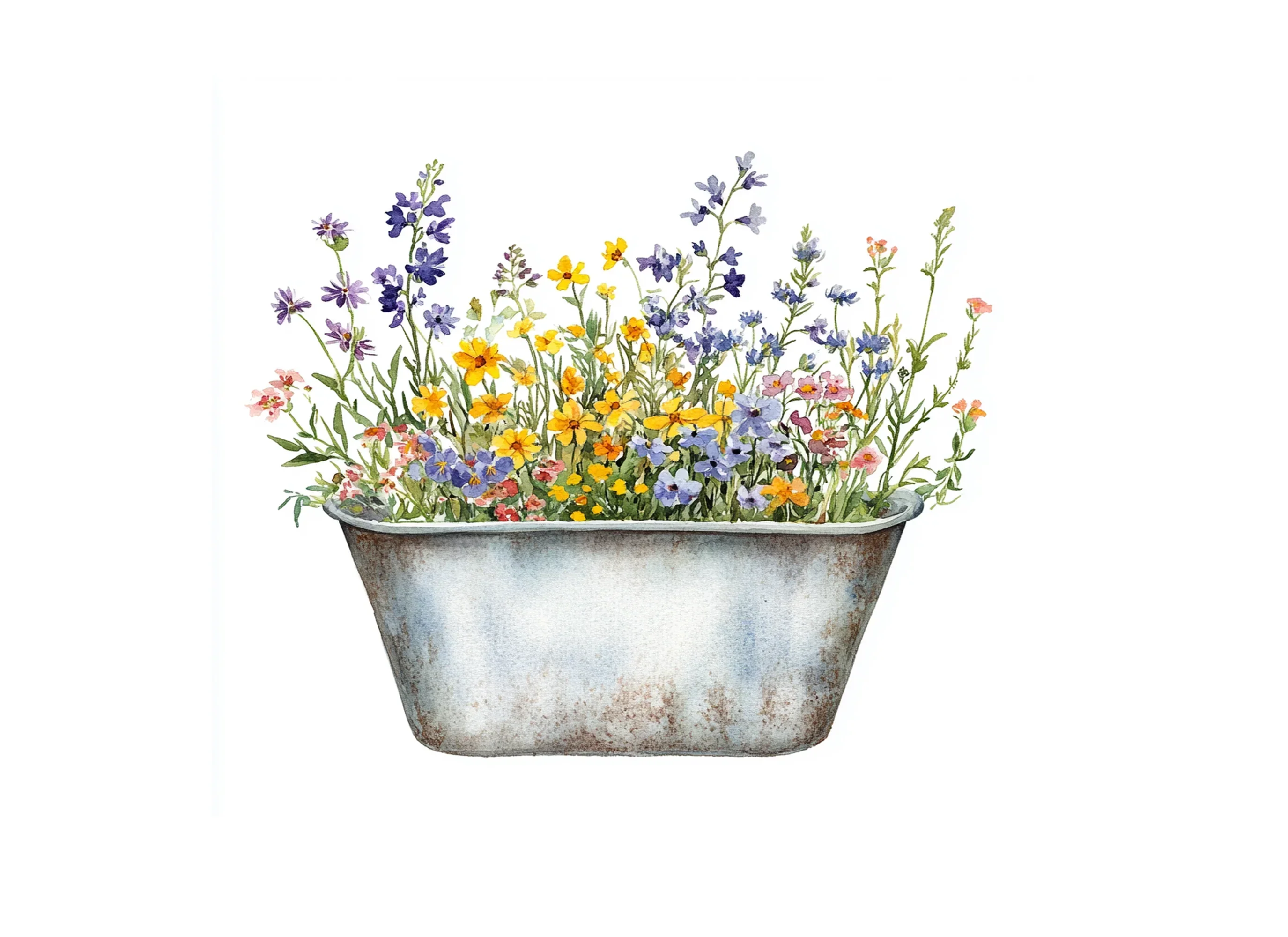 Flower Buckets Clipart Bundle - Image 3