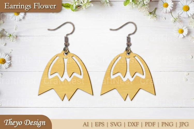 Flower Earrings SVG Bundle