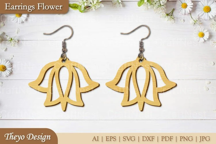 Flower Earrings SVG Bundle