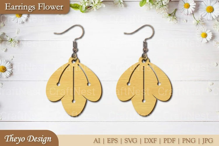 Flower Earrings SVG Bundle