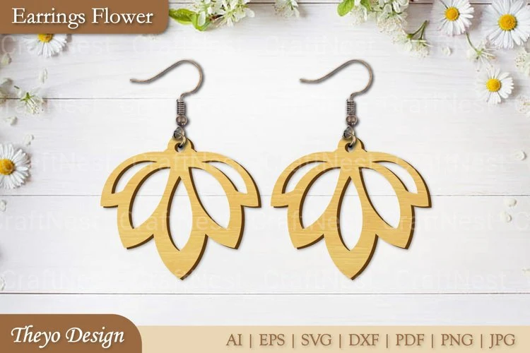 Flower Earrings SVG Bundle