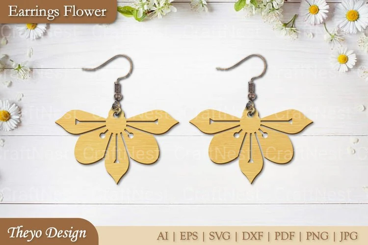 Flower Earrings SVG Bundle