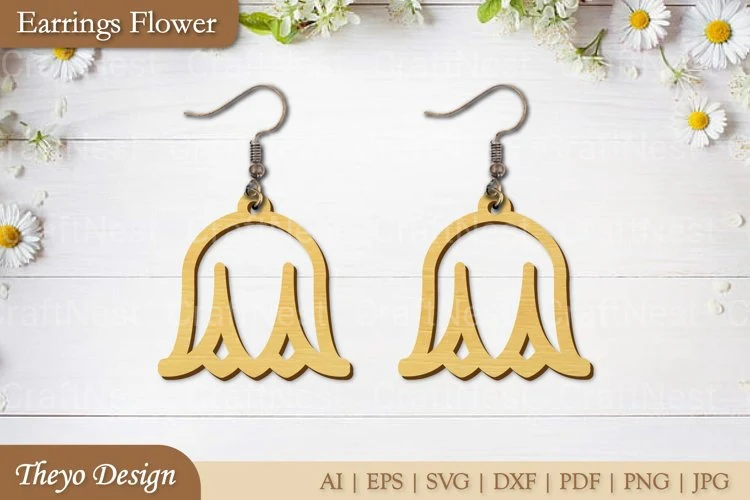 Flower Earrings SVG Bundle