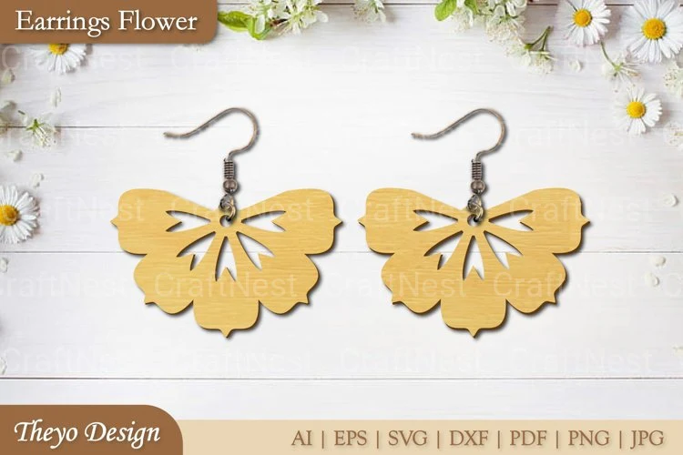 Flower Earrings SVG Bundle