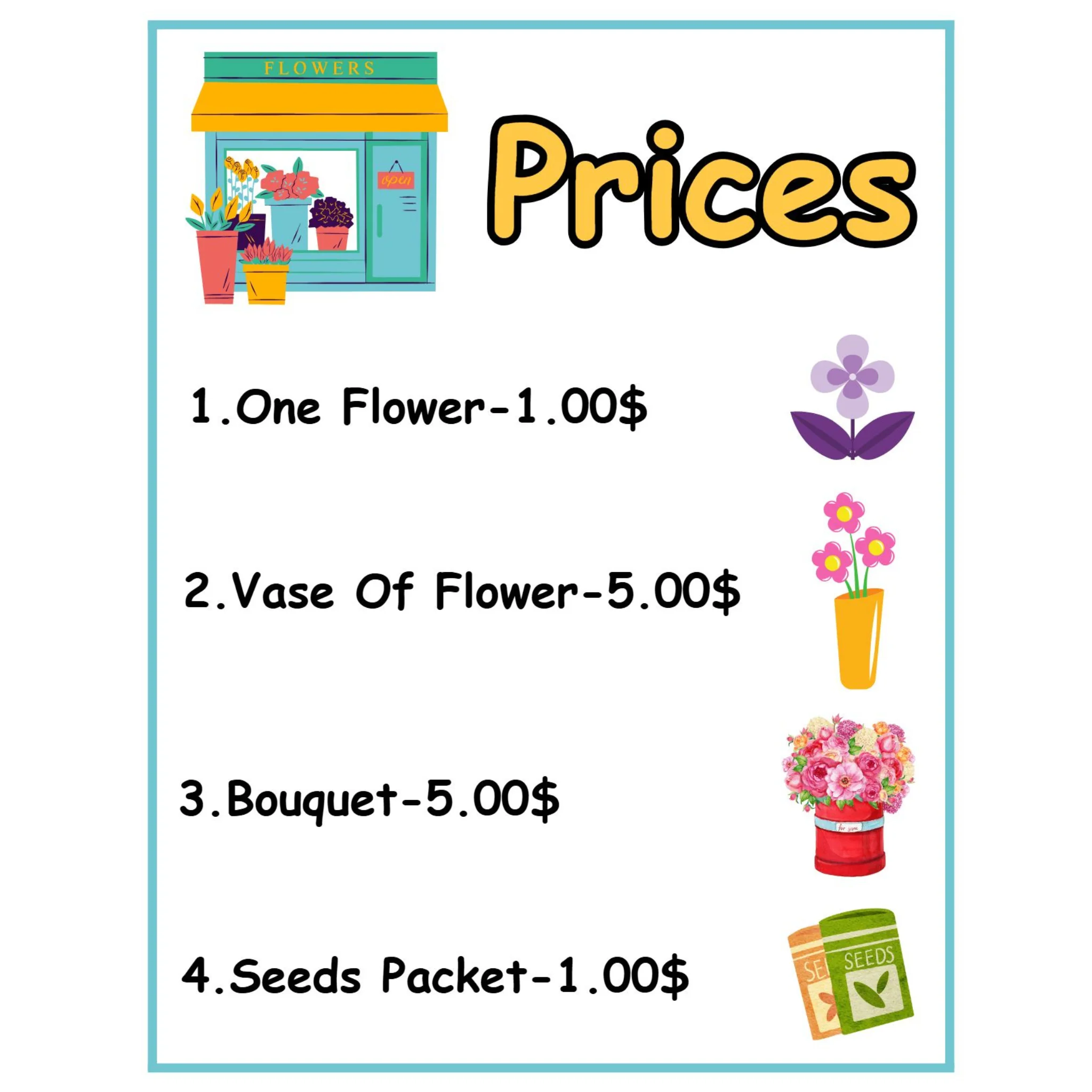 Flower Shop Dramatic Play Printables - Image 3