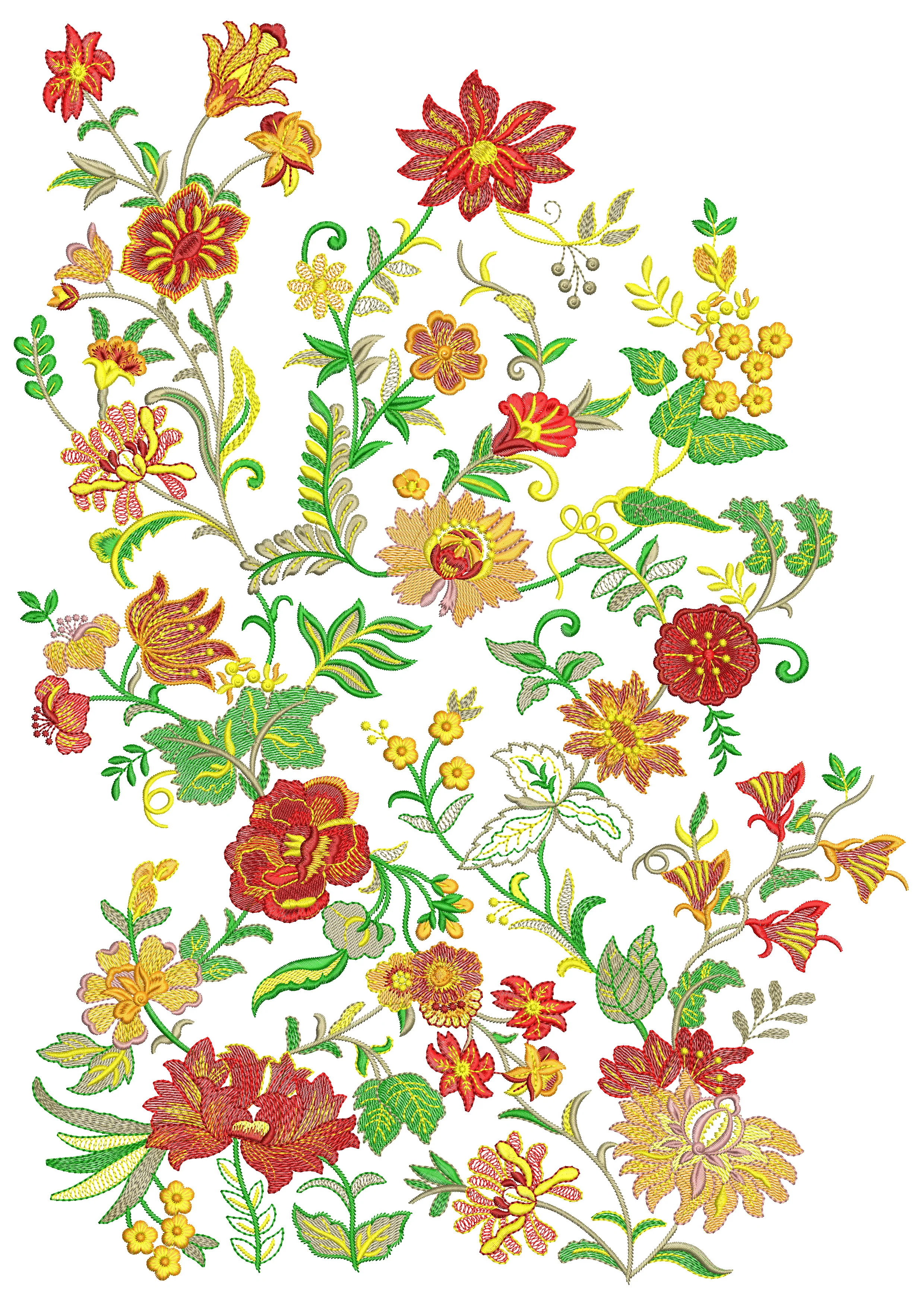 Flower Symmetry Embroidery Design