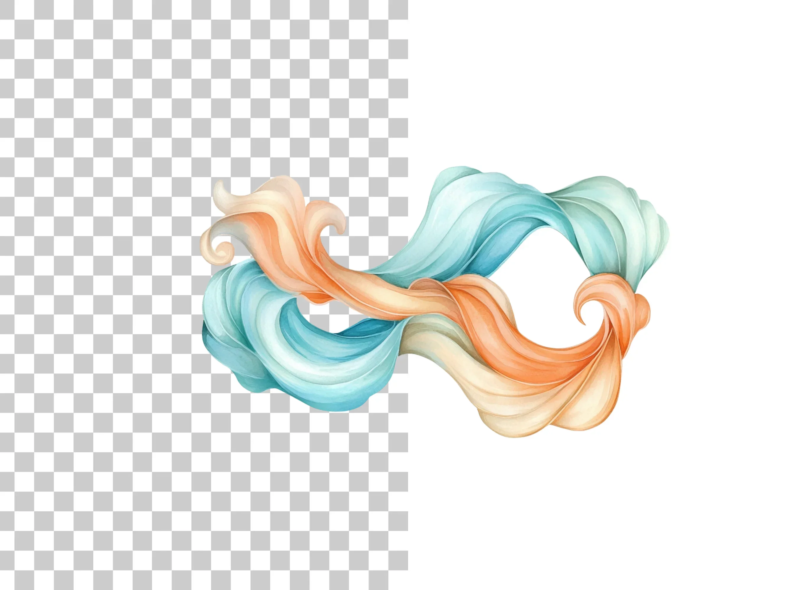 Flowing Fabric Clipart Bundle - Image 2