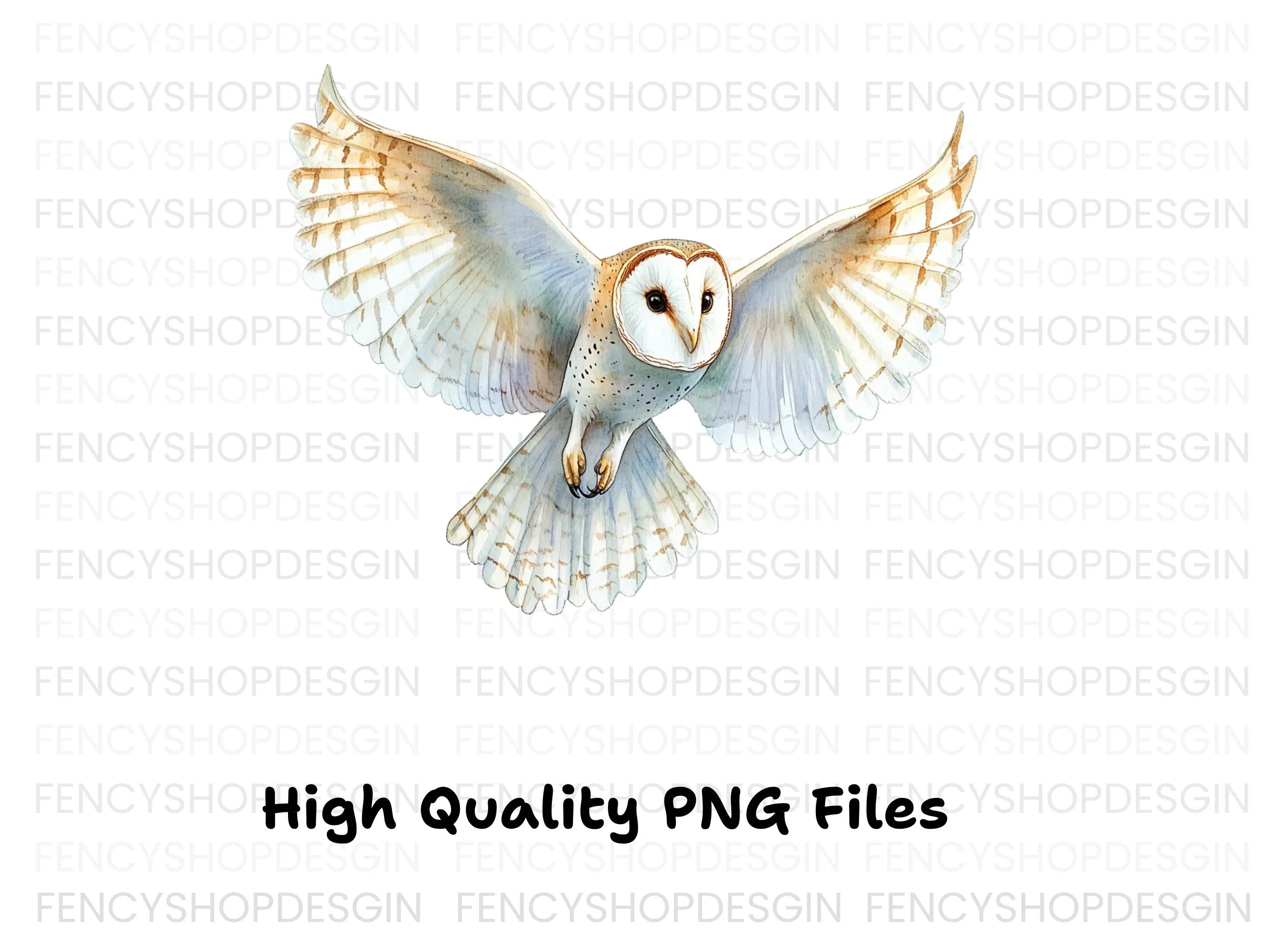 Flying Barn Owl Clipart Bundle - Image 3