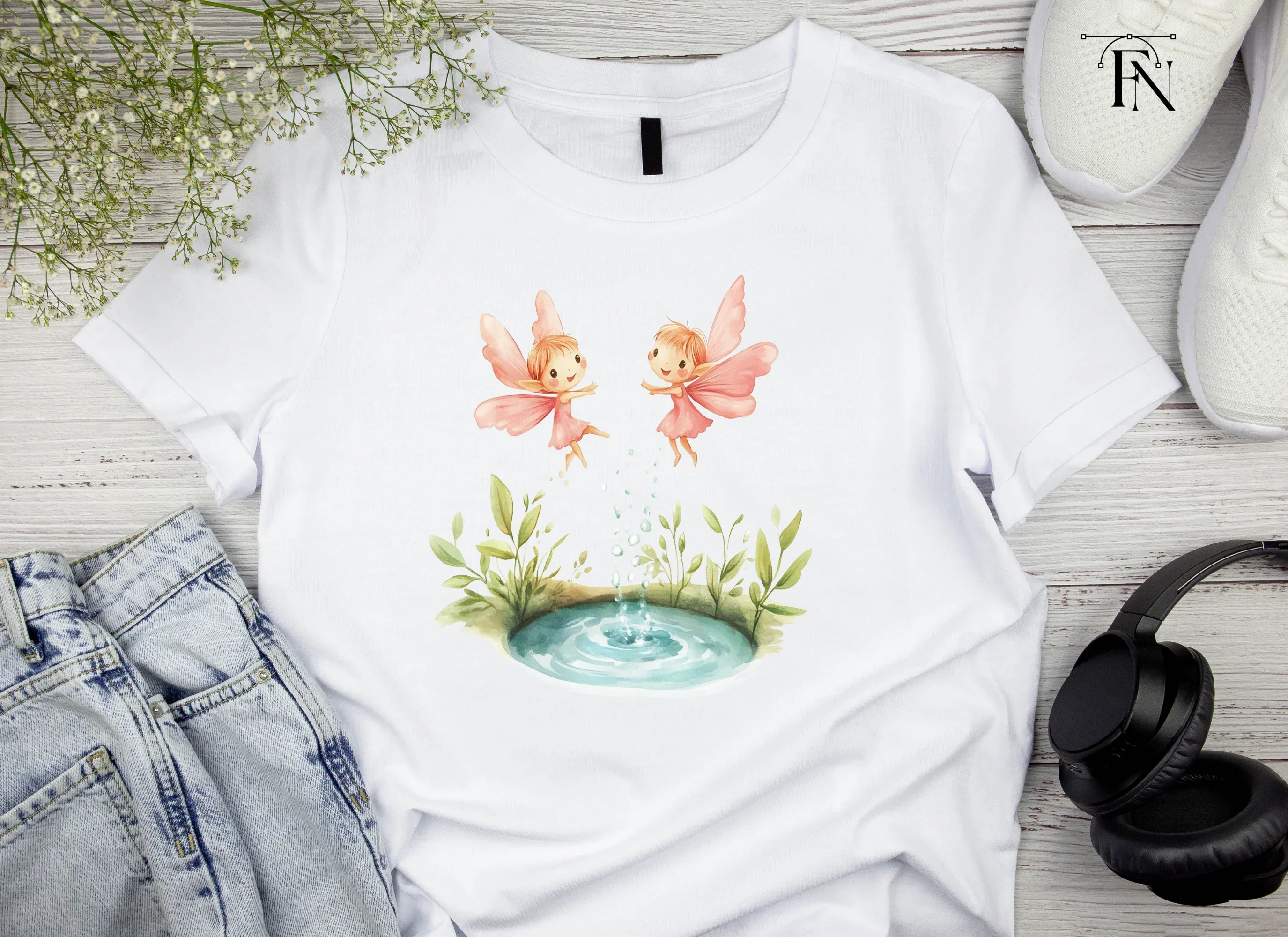 Flying Fairies and Nature Clipart Bundle - Image 4