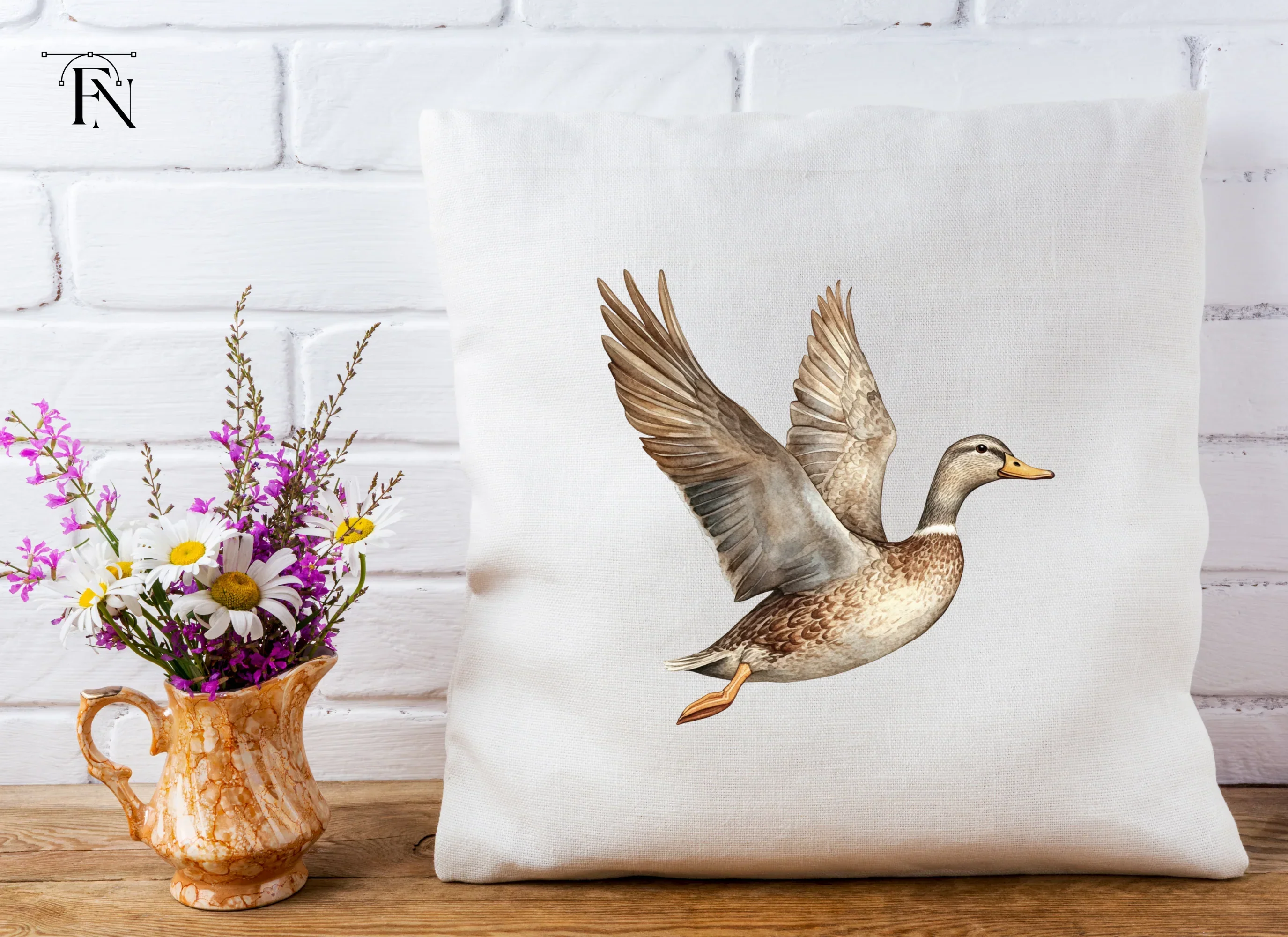 Flying Mallard Duck Clipart Bundle - Image 5