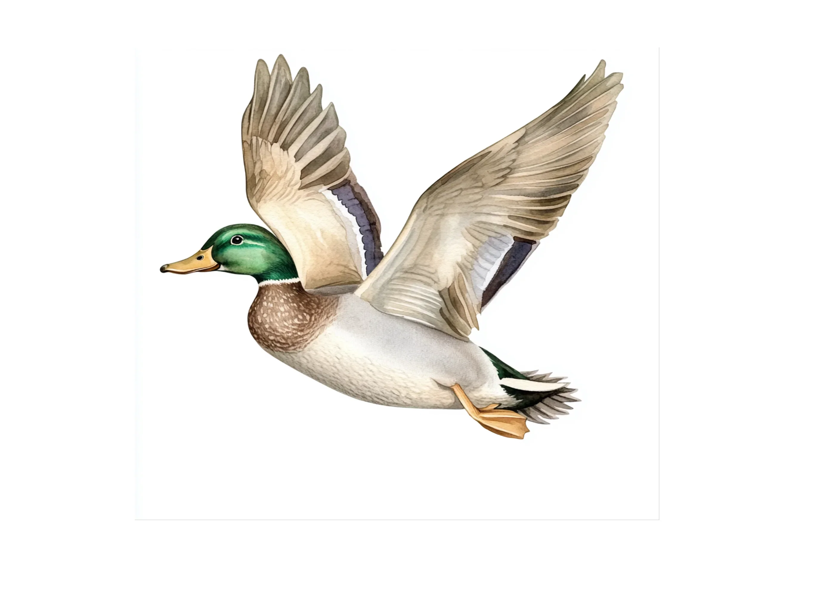 Flying Mallard Ducks Clipart Bundle - Image 2