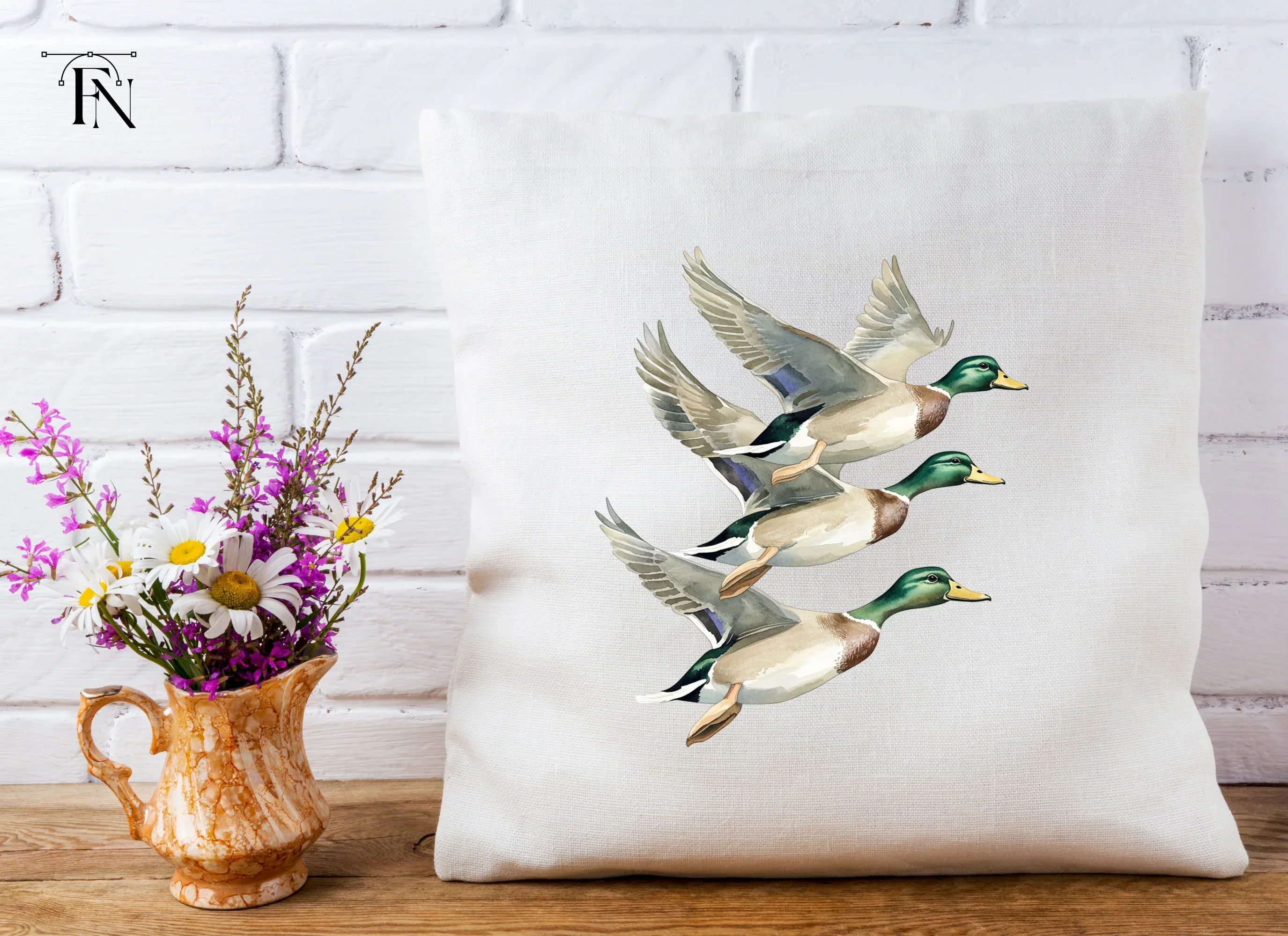 Flying Mallard Ducks Clipart Bundle - Image 5