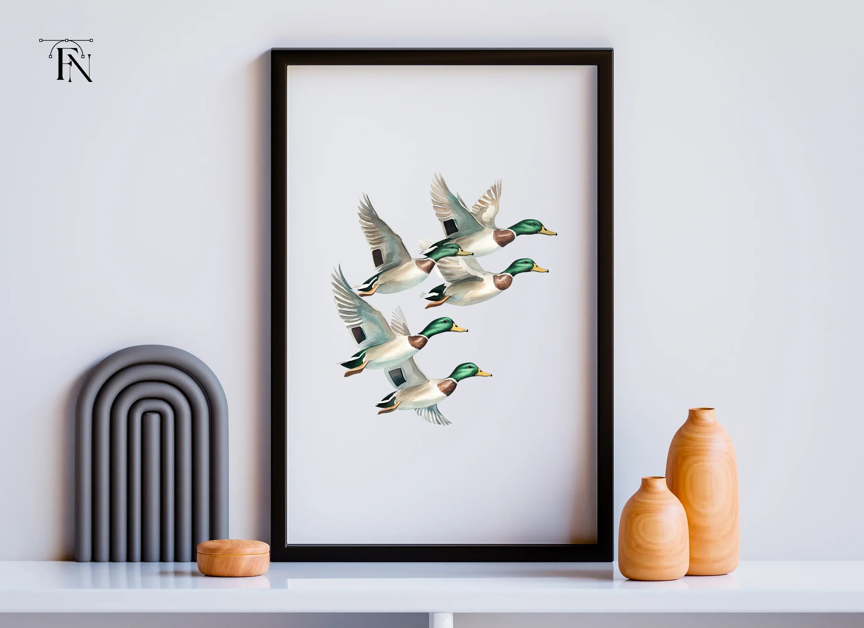 Flying Mallard Ducks Clipart Bundle - Image 6