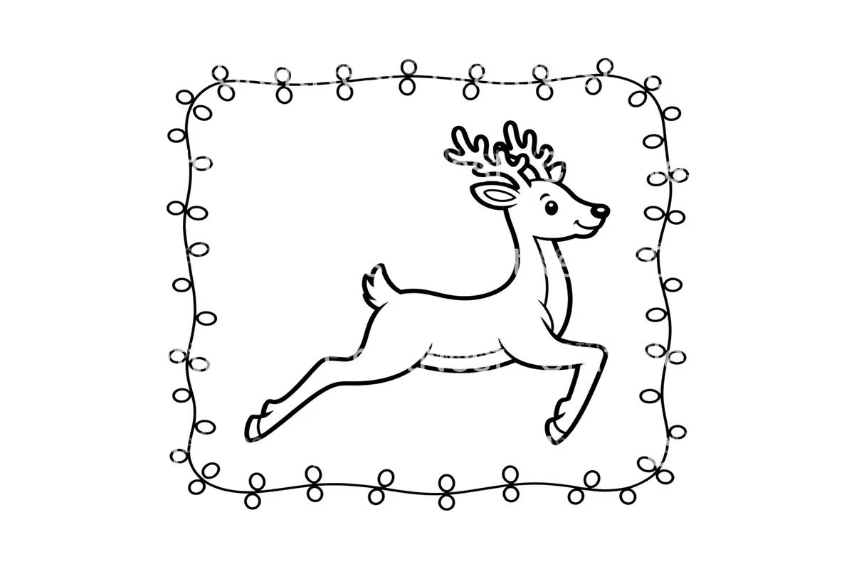 Flying Reindeer Christmas Lights Coloring Books - Image 3