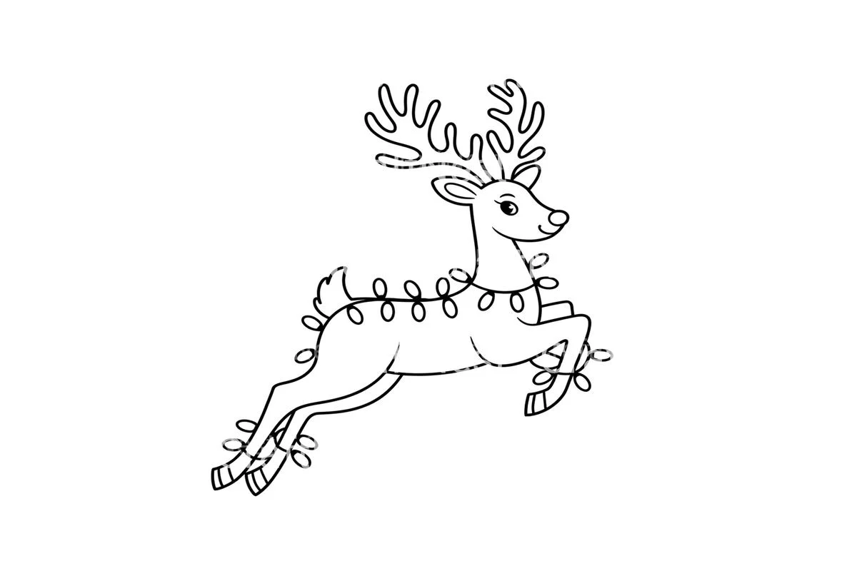 Flying Reindeer Christmas Lights Coloring Books - Image 4