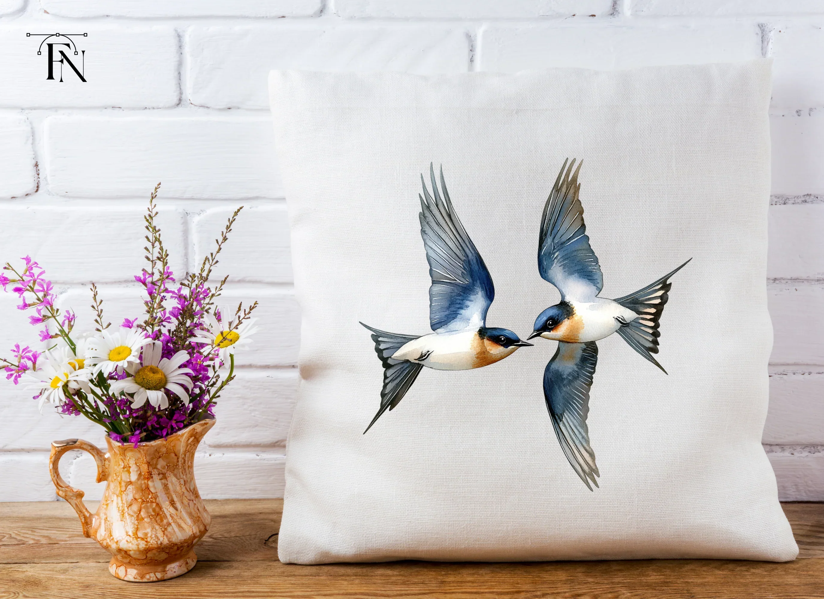 Flying Swallows Clipart Bundle - Image 4