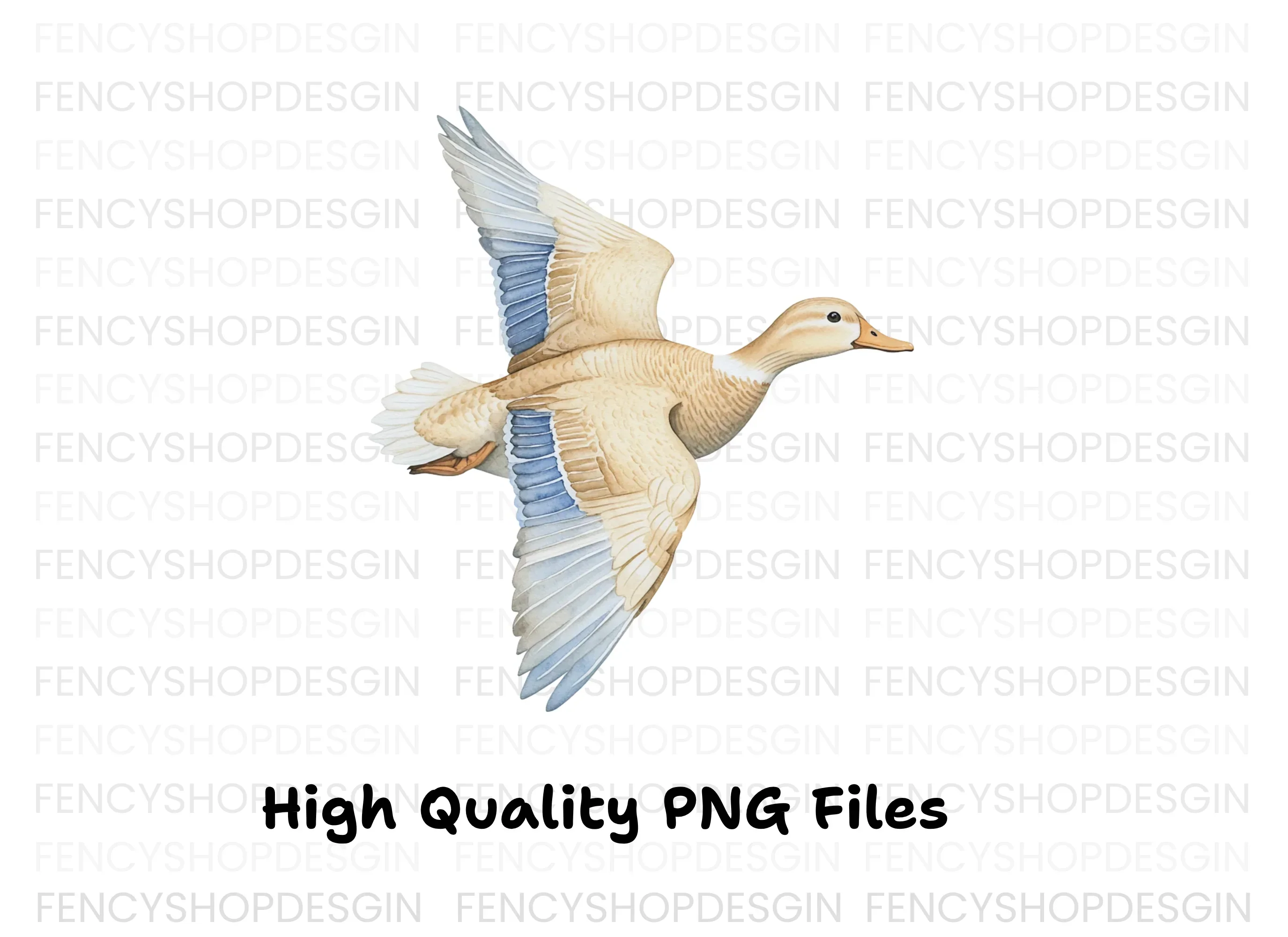 Flying White Ducks Clipart Bundle - Image 2