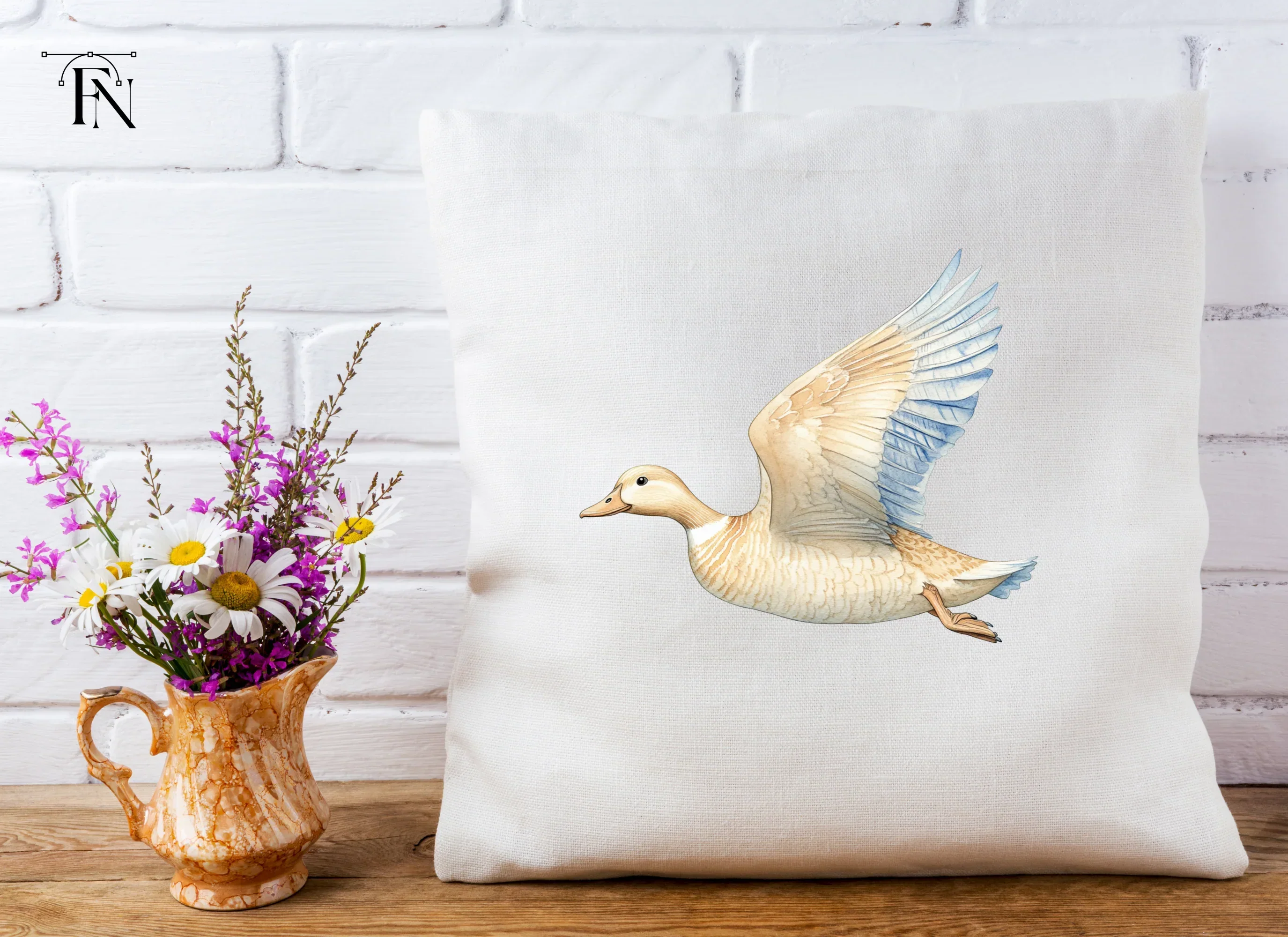 Flying White Ducks Clipart Bundle - Image 4