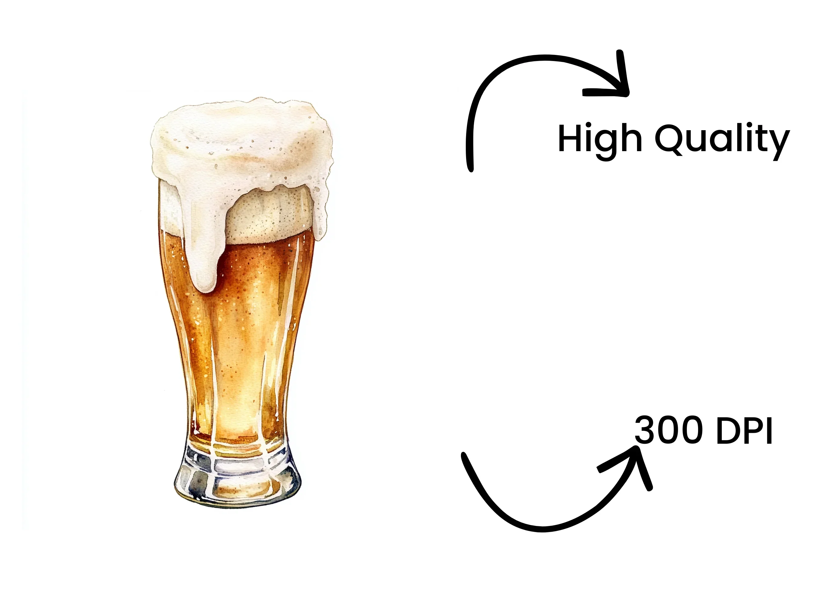 Foamy Beer Glasses Clipart Bundle - Image 4