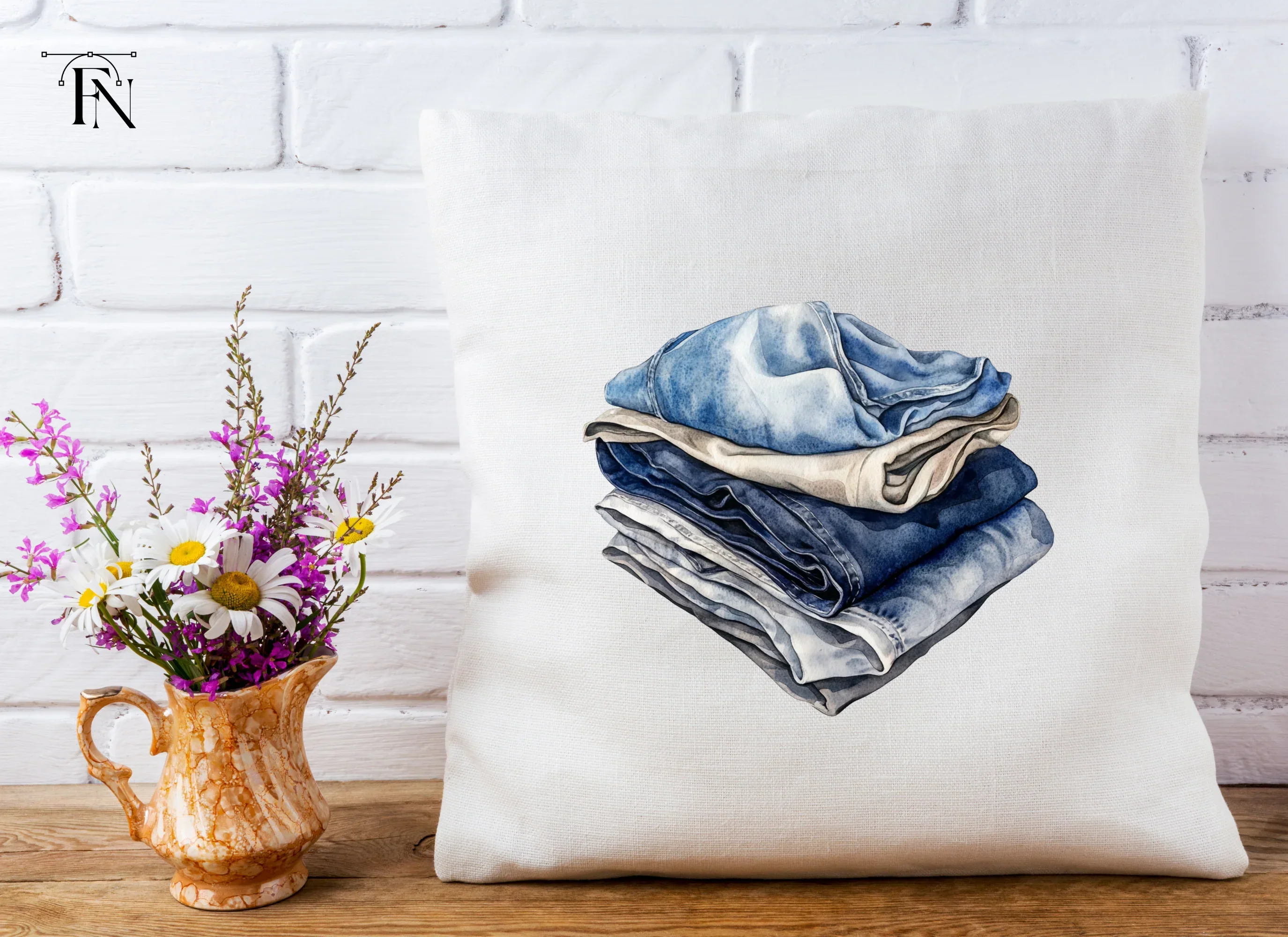 Folded Denim Jeans Clipart Bundle - Image 4