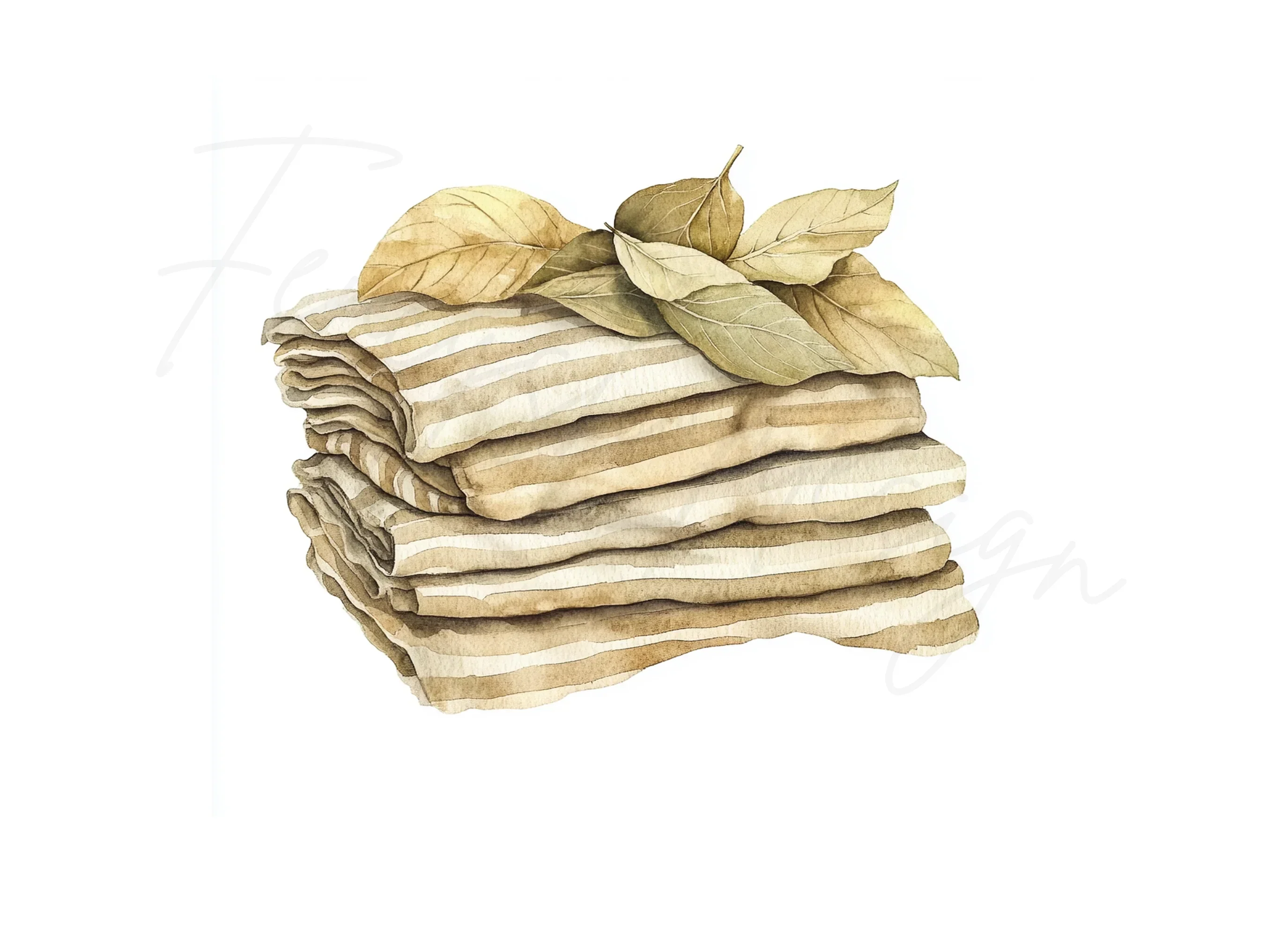 Folded Fabric Botanical Clipart Bundle - Image 3