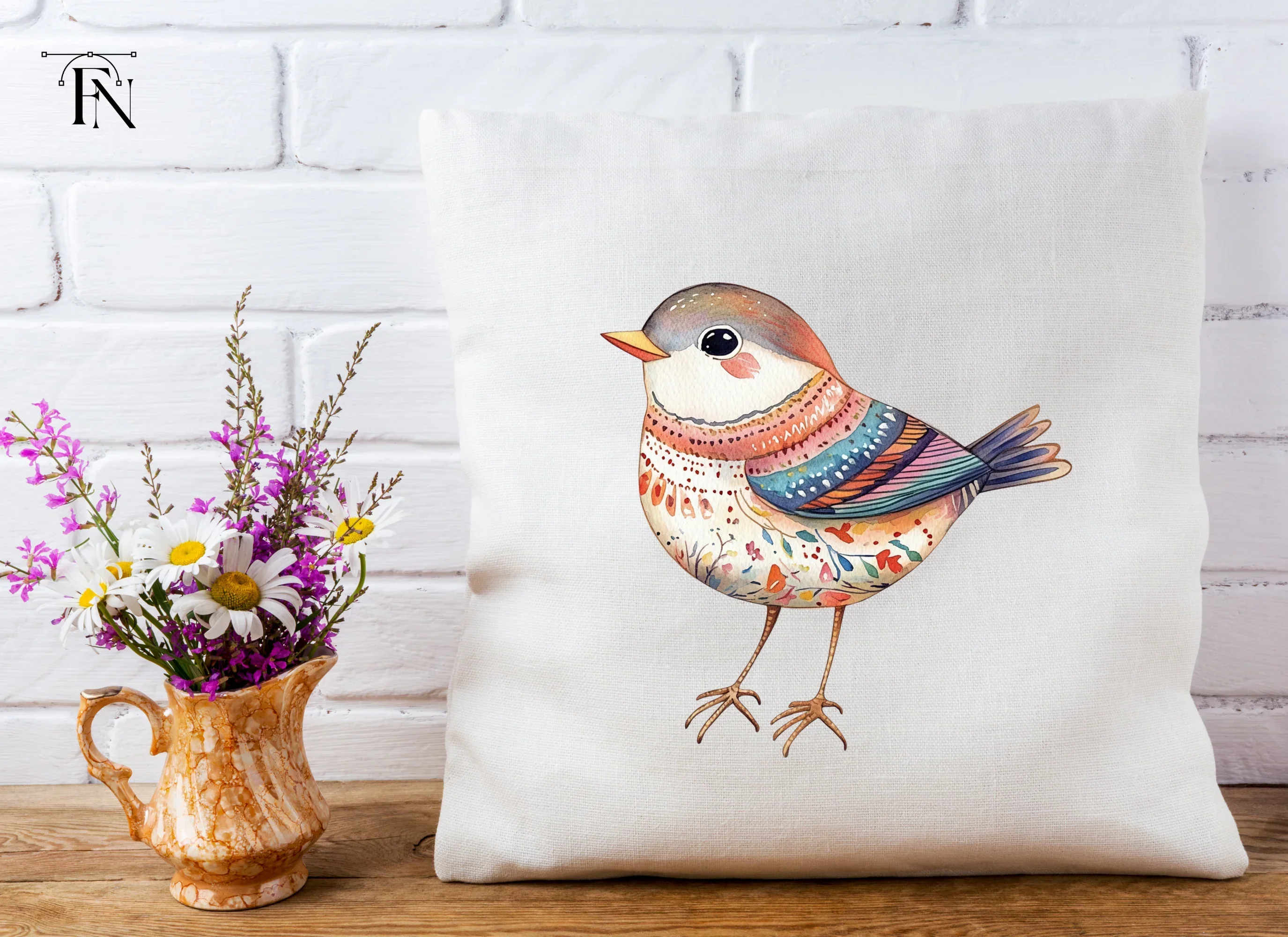 Folk Bird Clipart Bundle - Image 2
