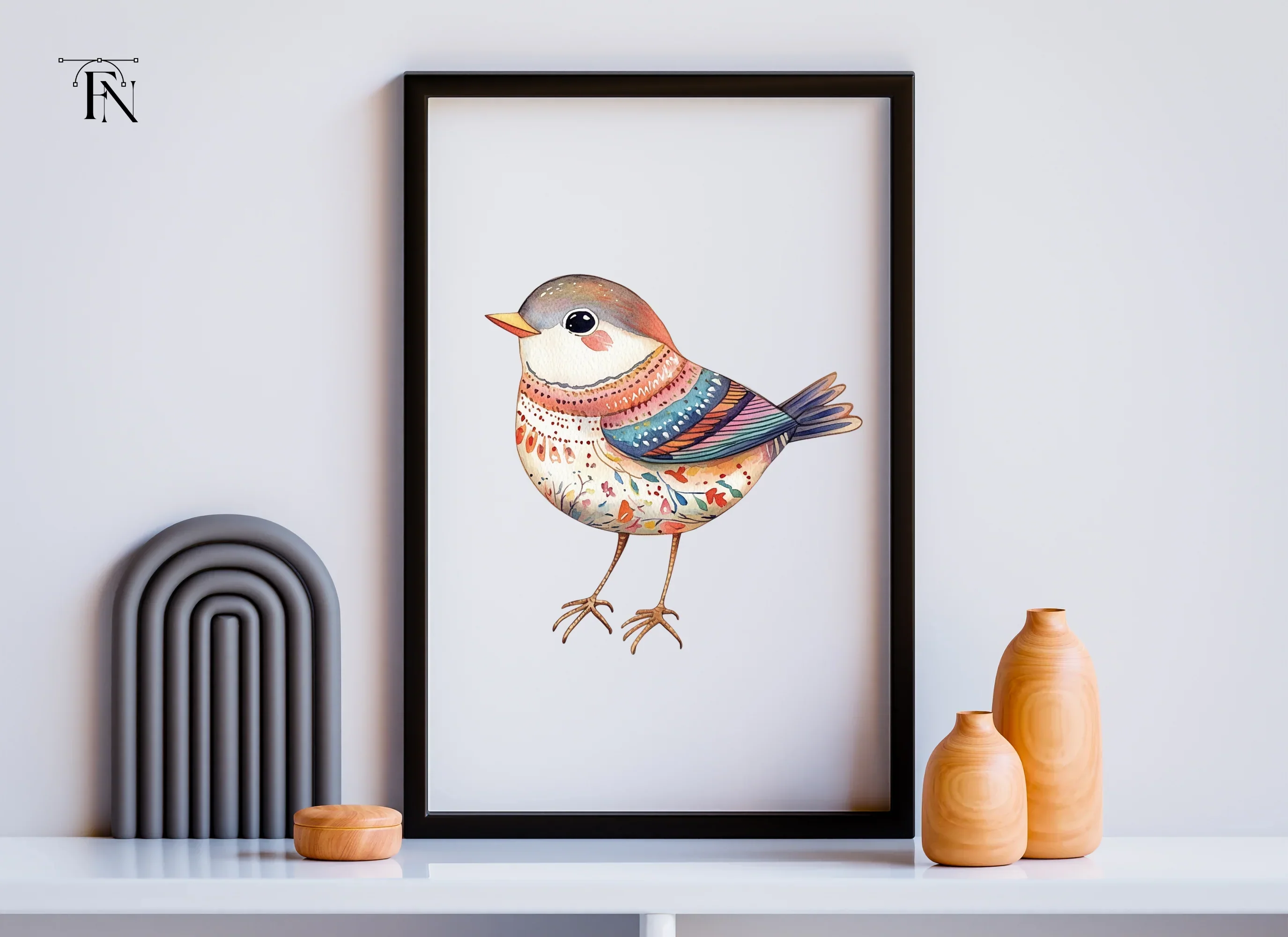 Folk Bird Clipart Bundle - Image 3