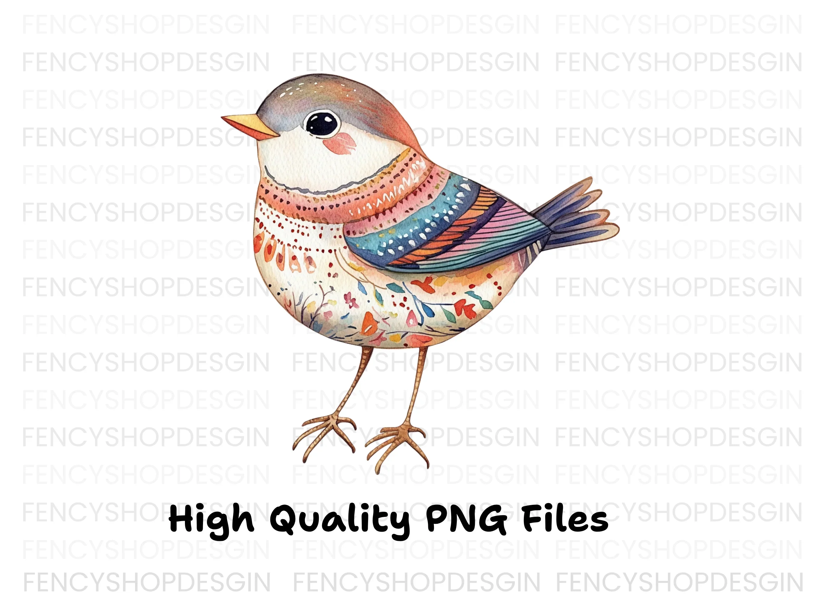 Folk Bird Clipart Bundle - Image 5