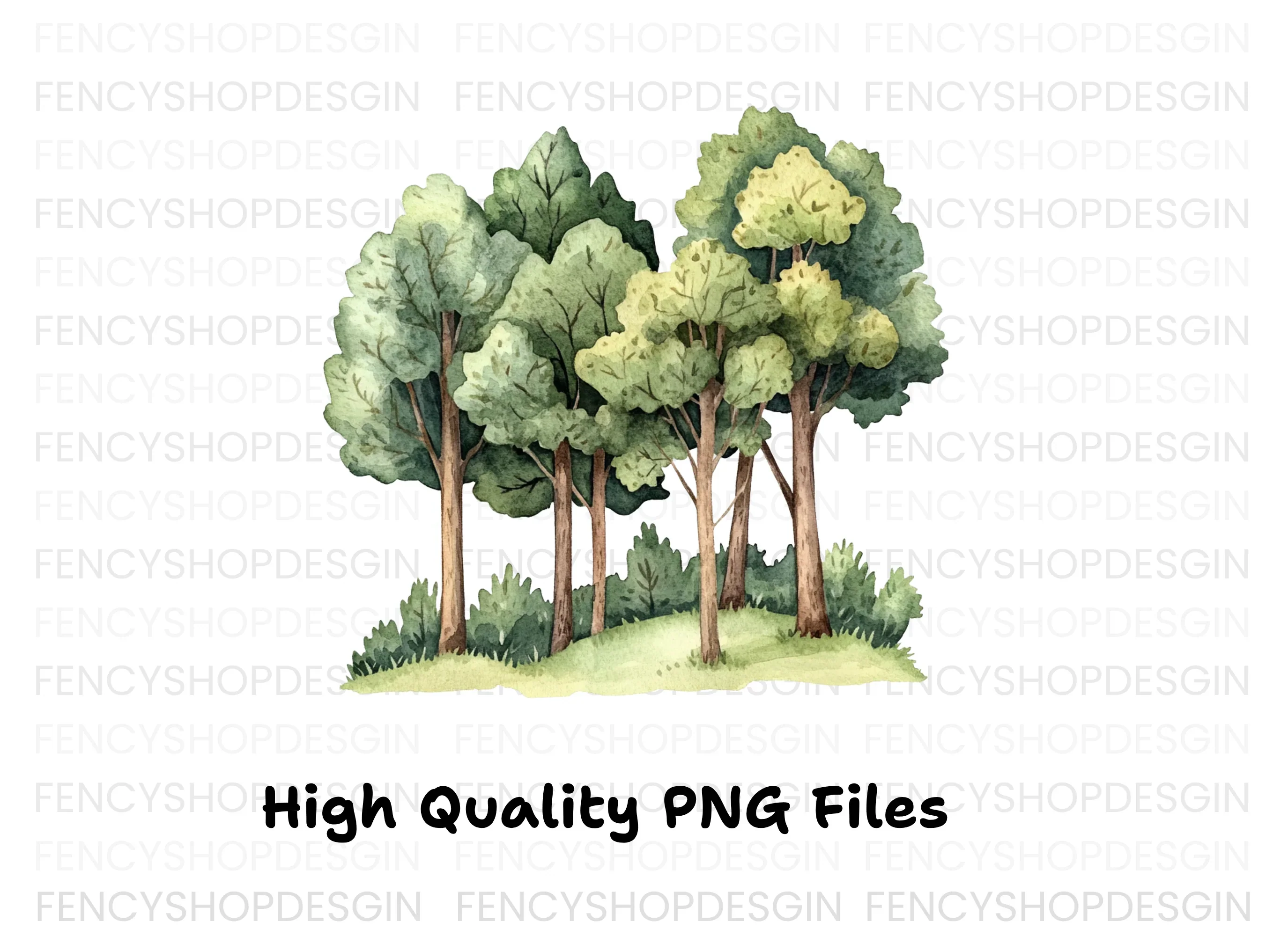 Forest Tree Group Clipart Bundle - Image 2