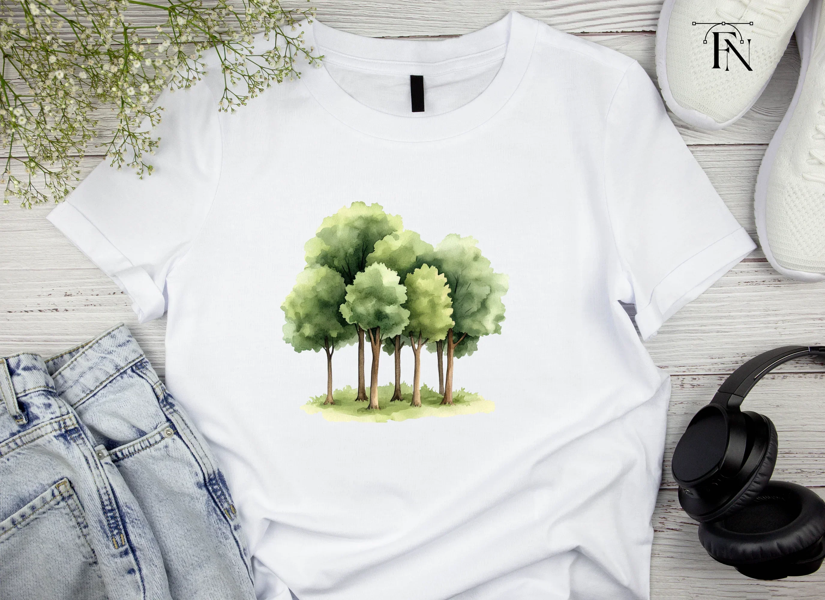 Forest Tree Group Clipart Bundle - Image 3