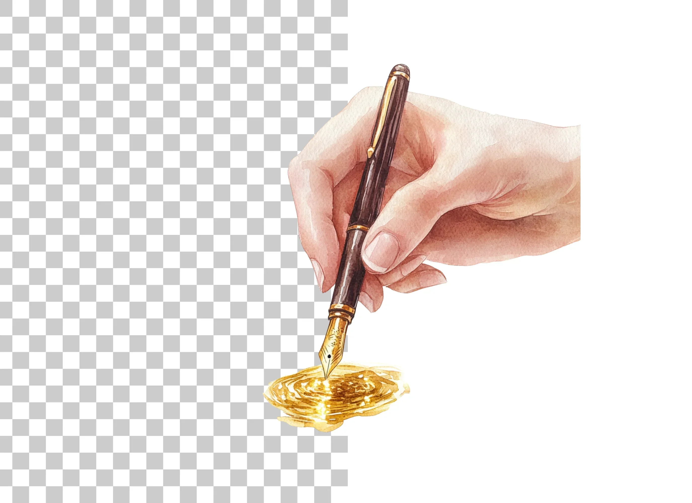 Fountain Pen Handwriting Clipart Bundle - Image 2
