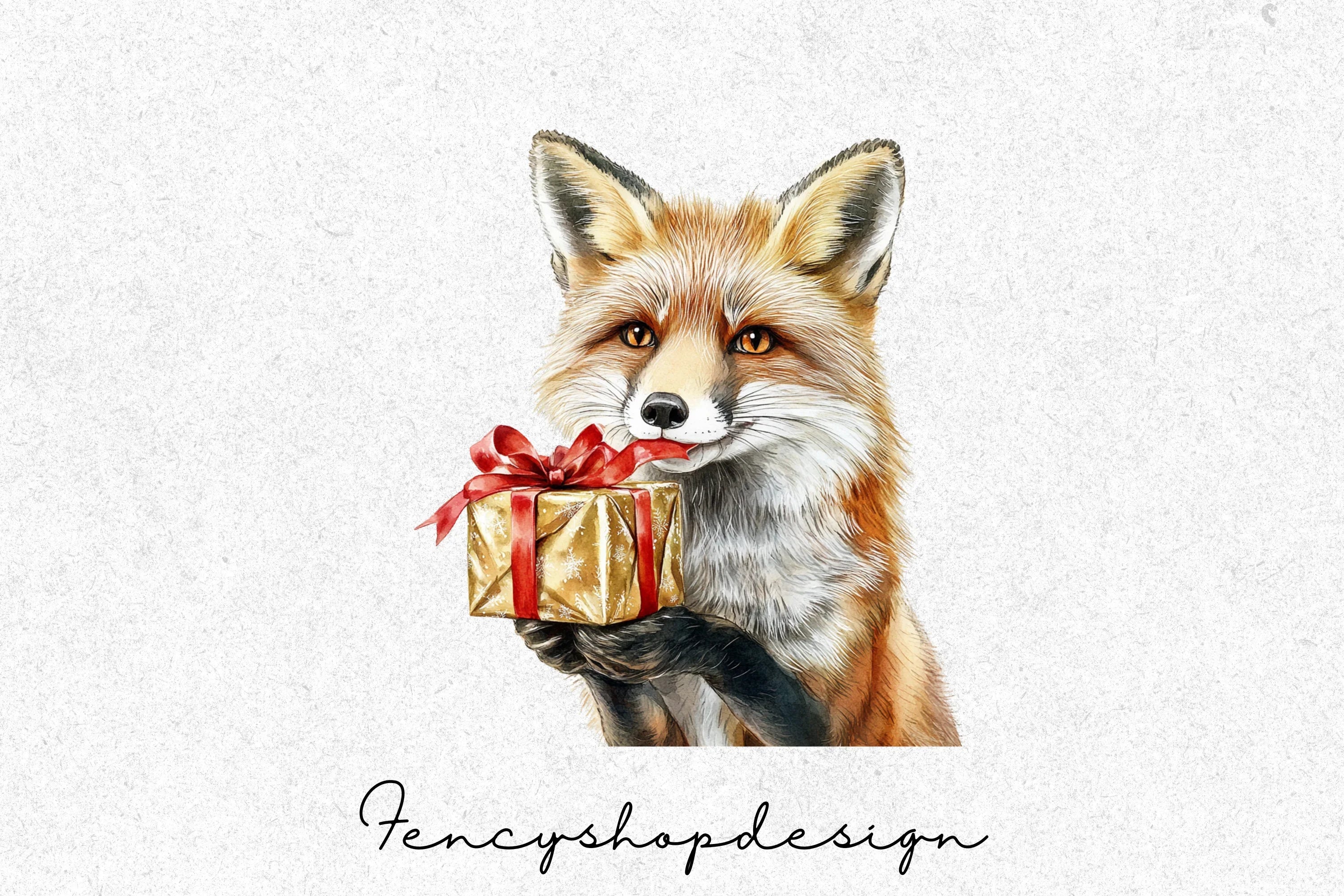 Fox and Forest Elements Clipart Bundle - Image 7