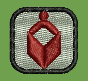 Framed Geometric Abstract Icon Embroidery Design