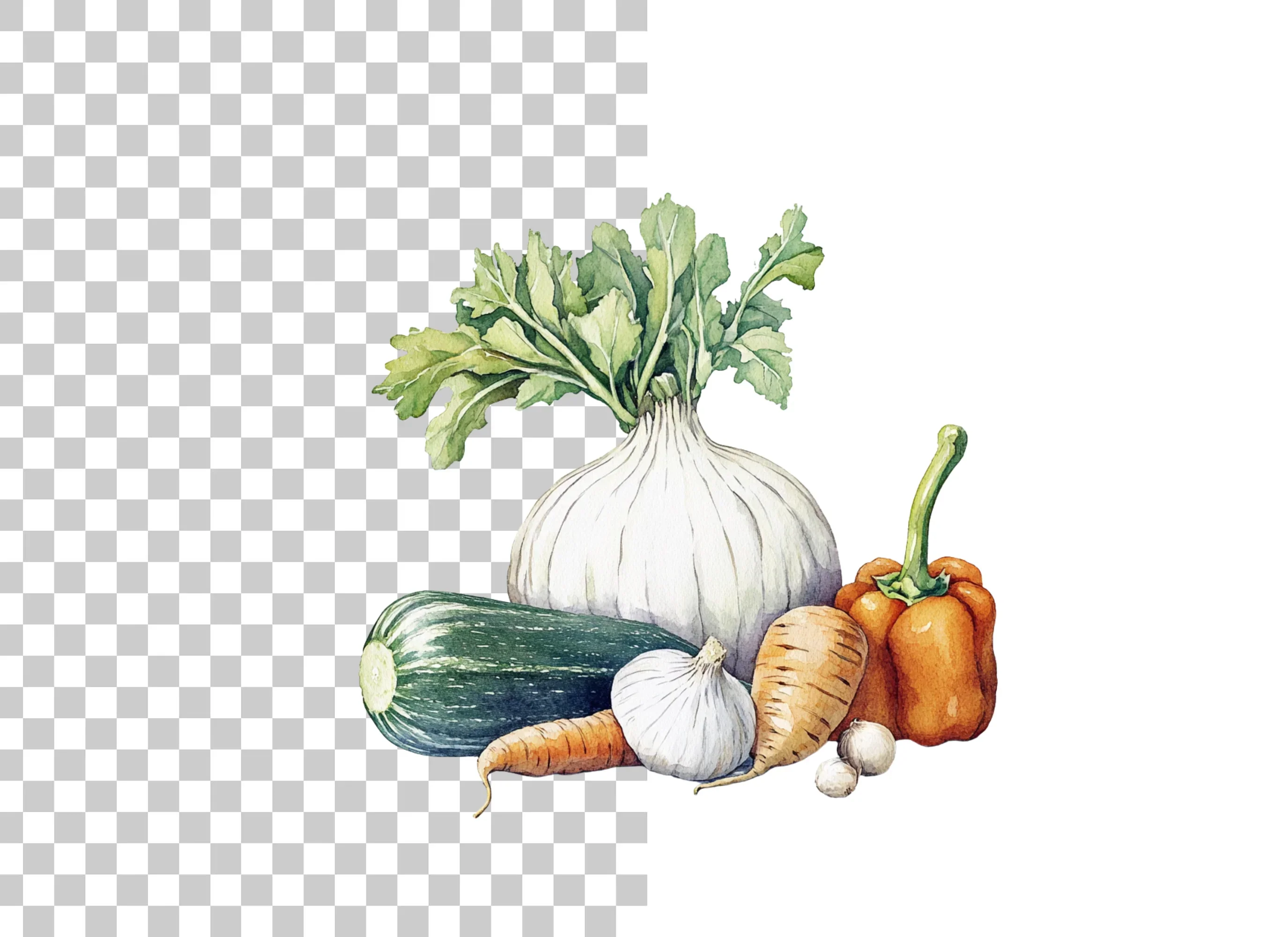 Fresh Garden Vegetables Clipart Bundle - Image 5