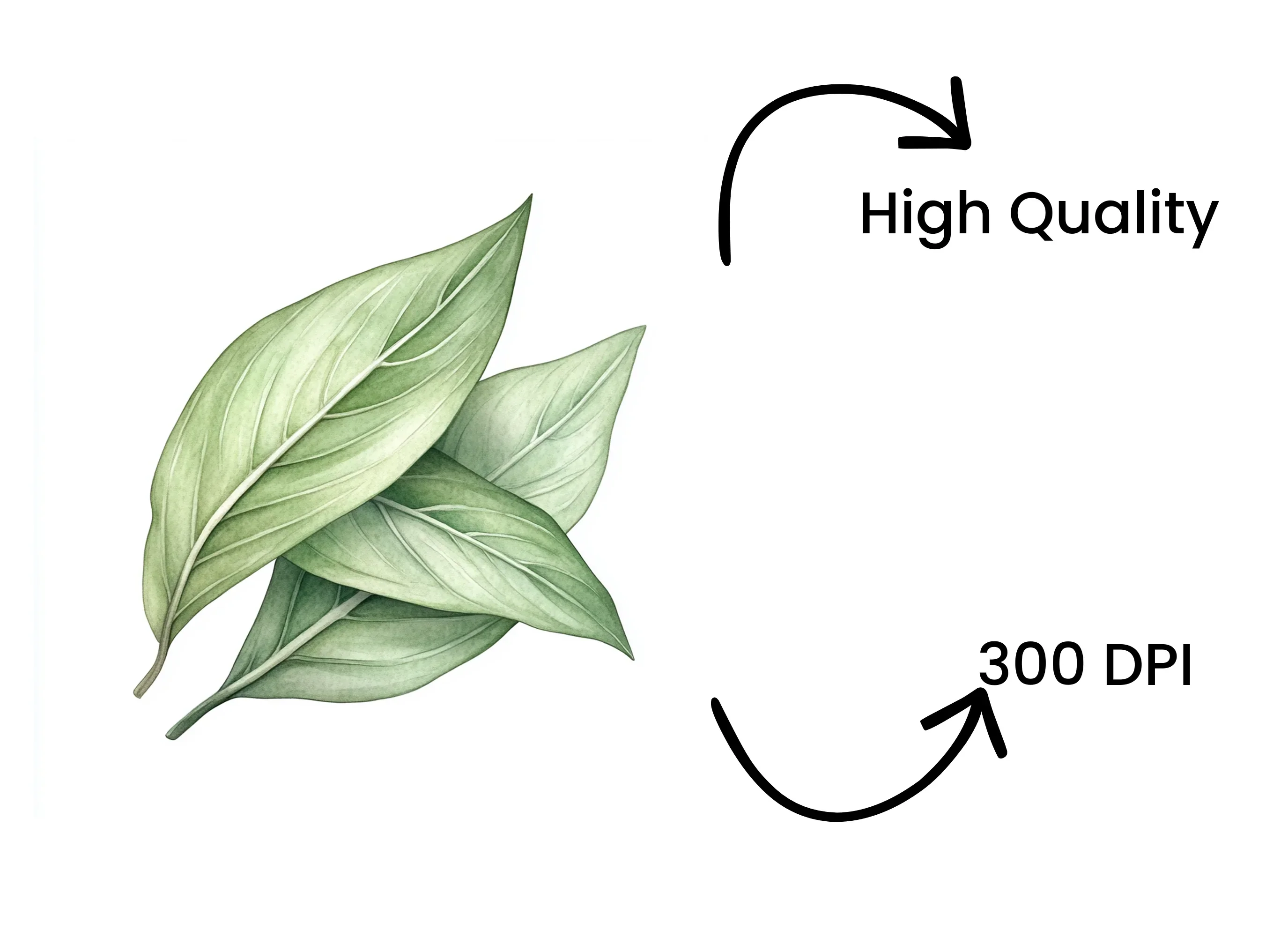 Fresh Green Leaf Illustrations Clipart Bundle - Image 4