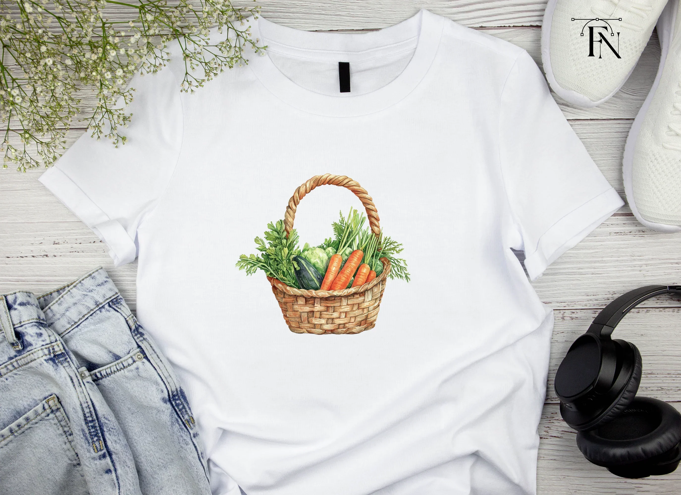 Fresh Harvest Basket Clipart Bundle - Image 6