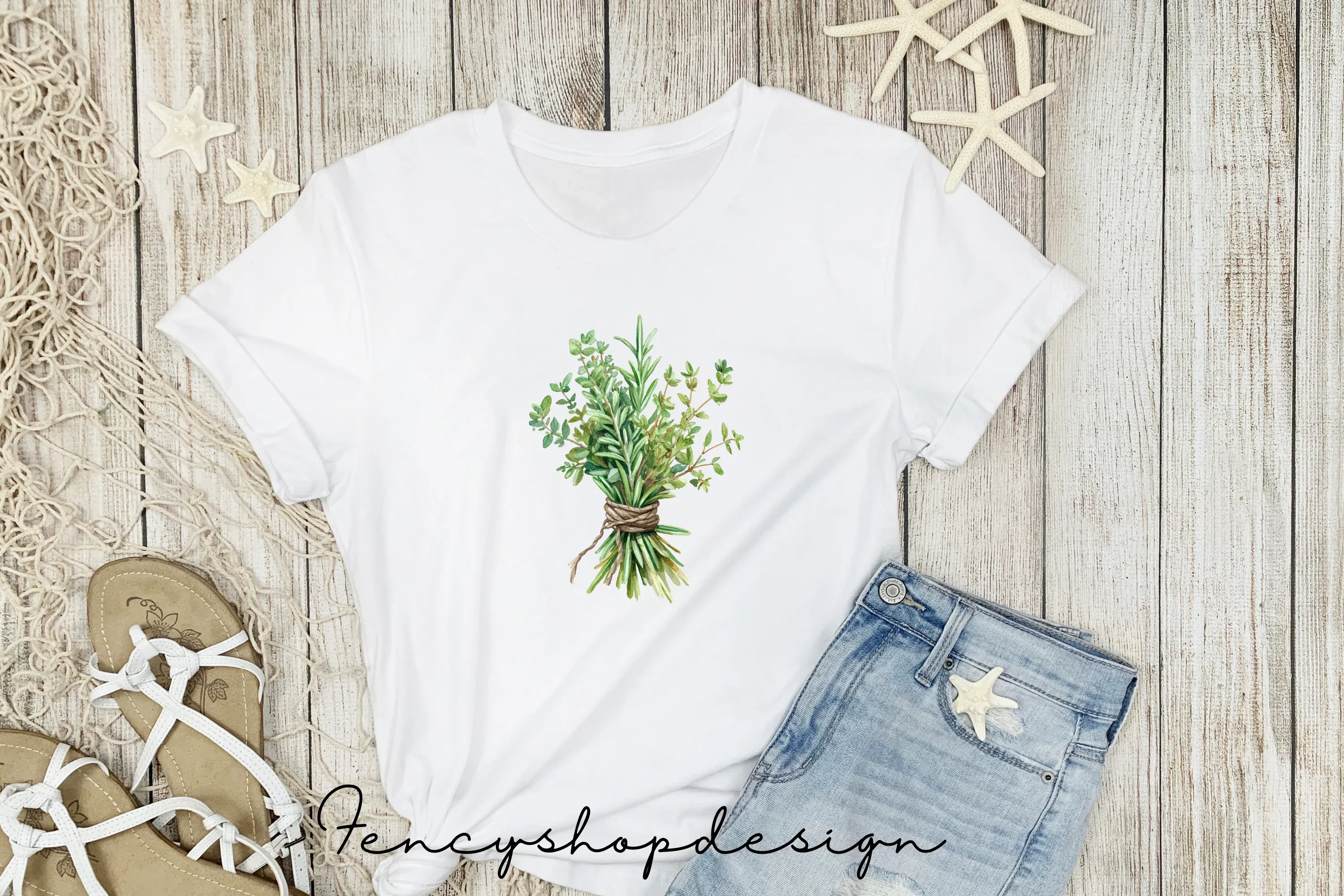 Fresh Herb Bouquets Clipart Bundle - Image 5