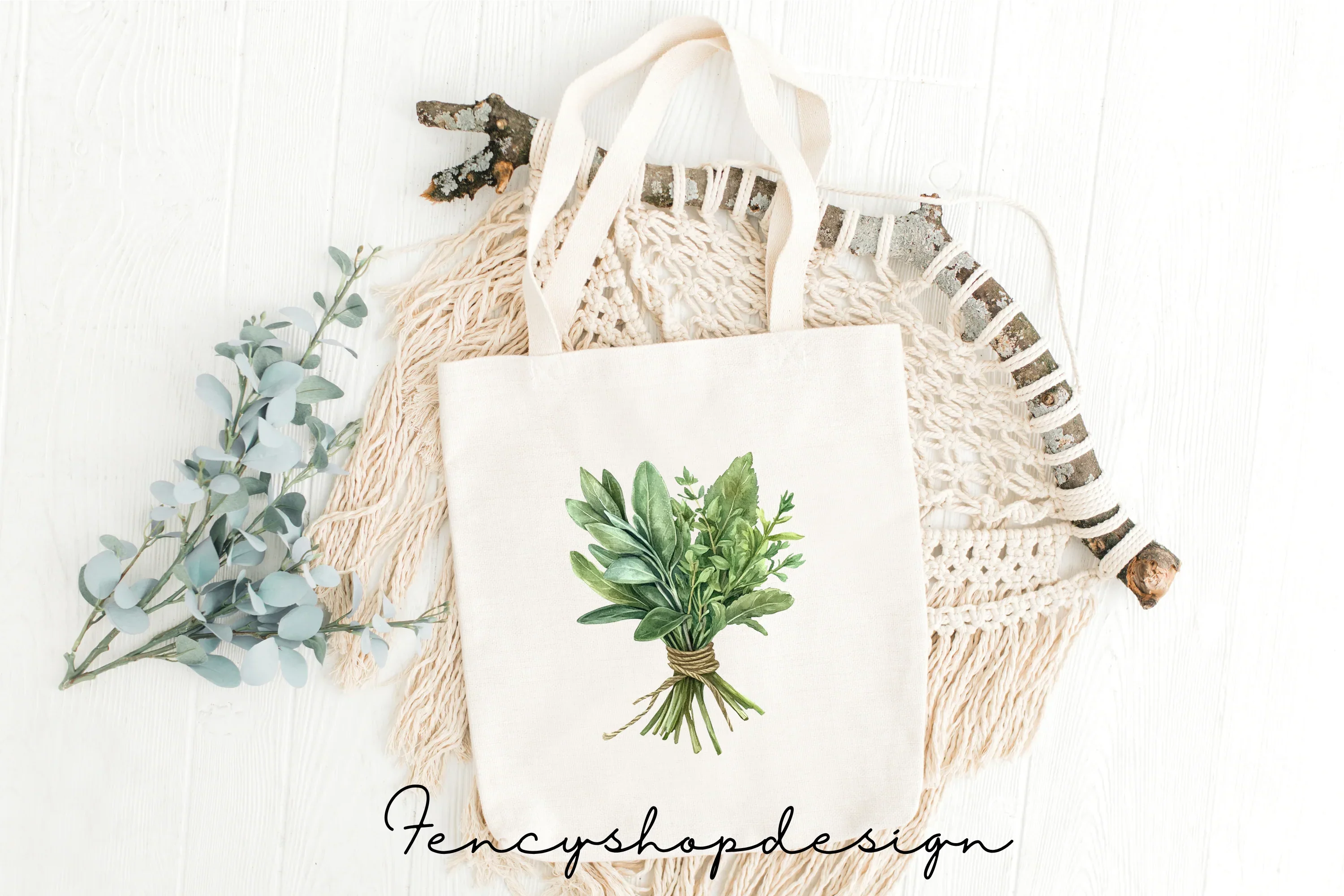 Fresh Herb Bouquets Clipart Bundle - Image 8