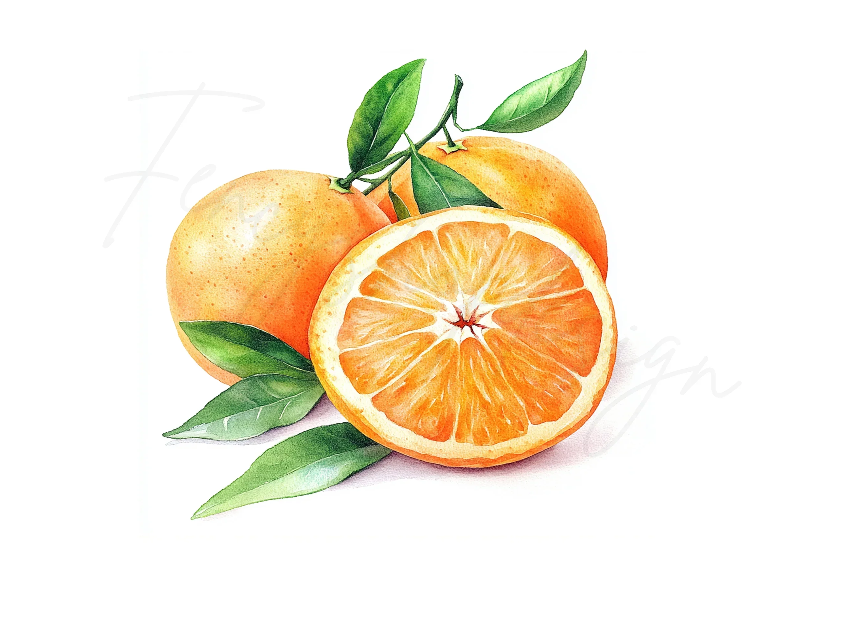 Fresh Orange Fruit Clipart Bundle - Image 2