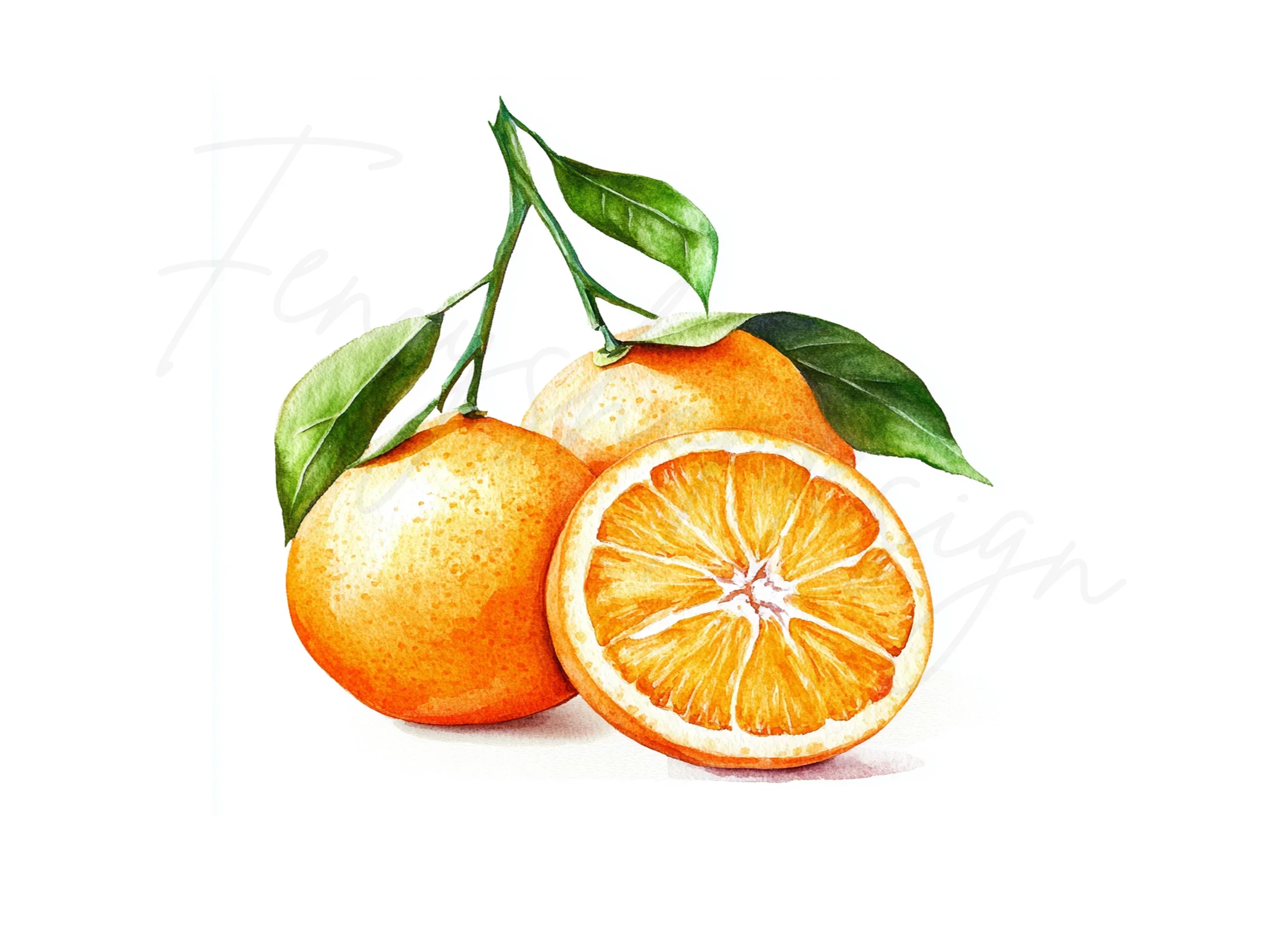 Fresh Orange Fruit Clipart Bundle - Image 3