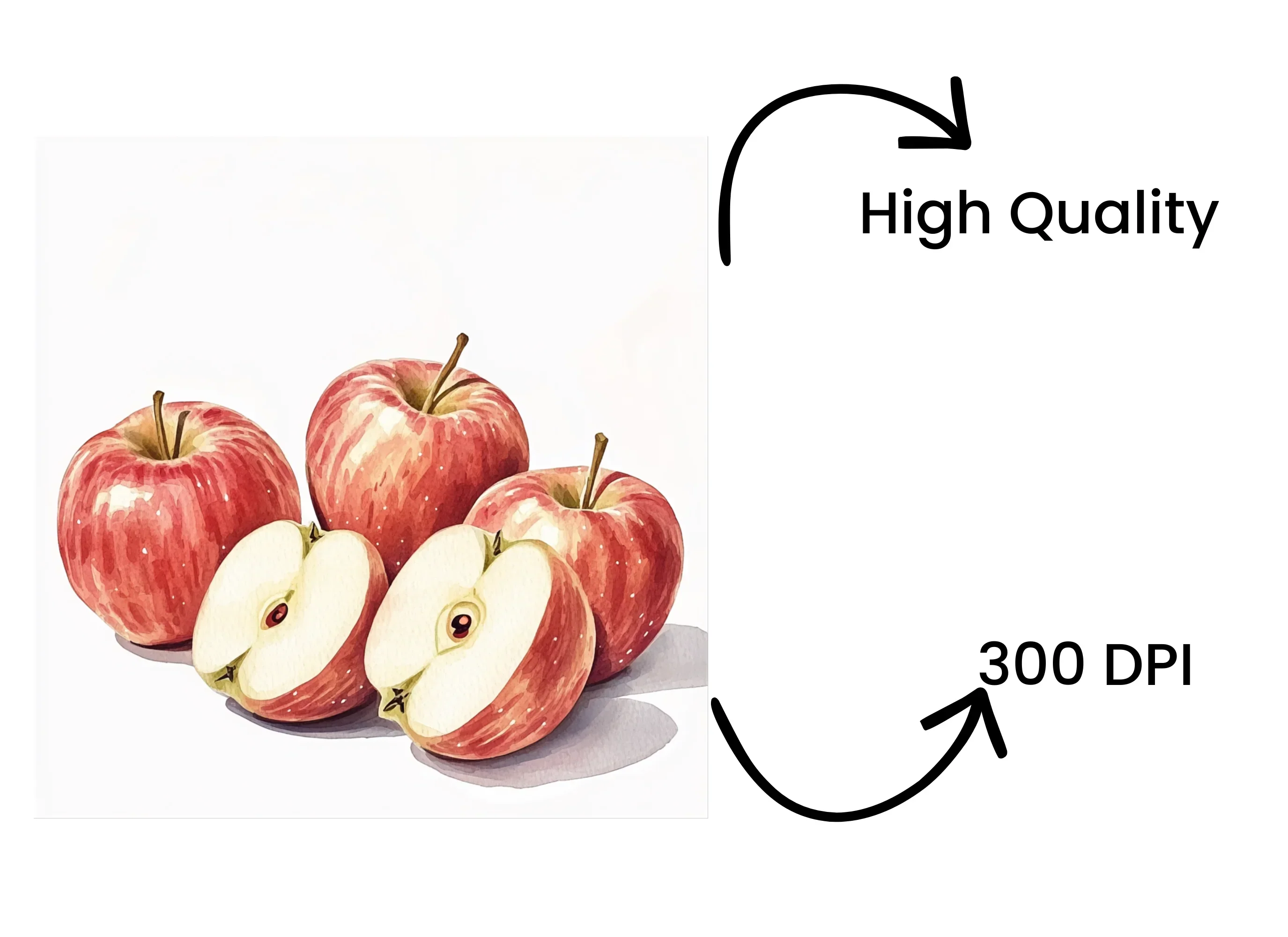 Fresh Red Apples with Leaves Clipart Bundle - Image 4